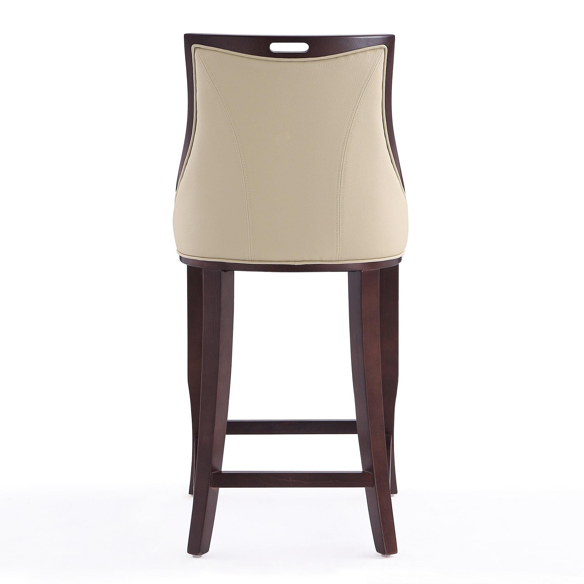 Manhattan Comfort Emperor Bar Height Bar Stool, Cream, large