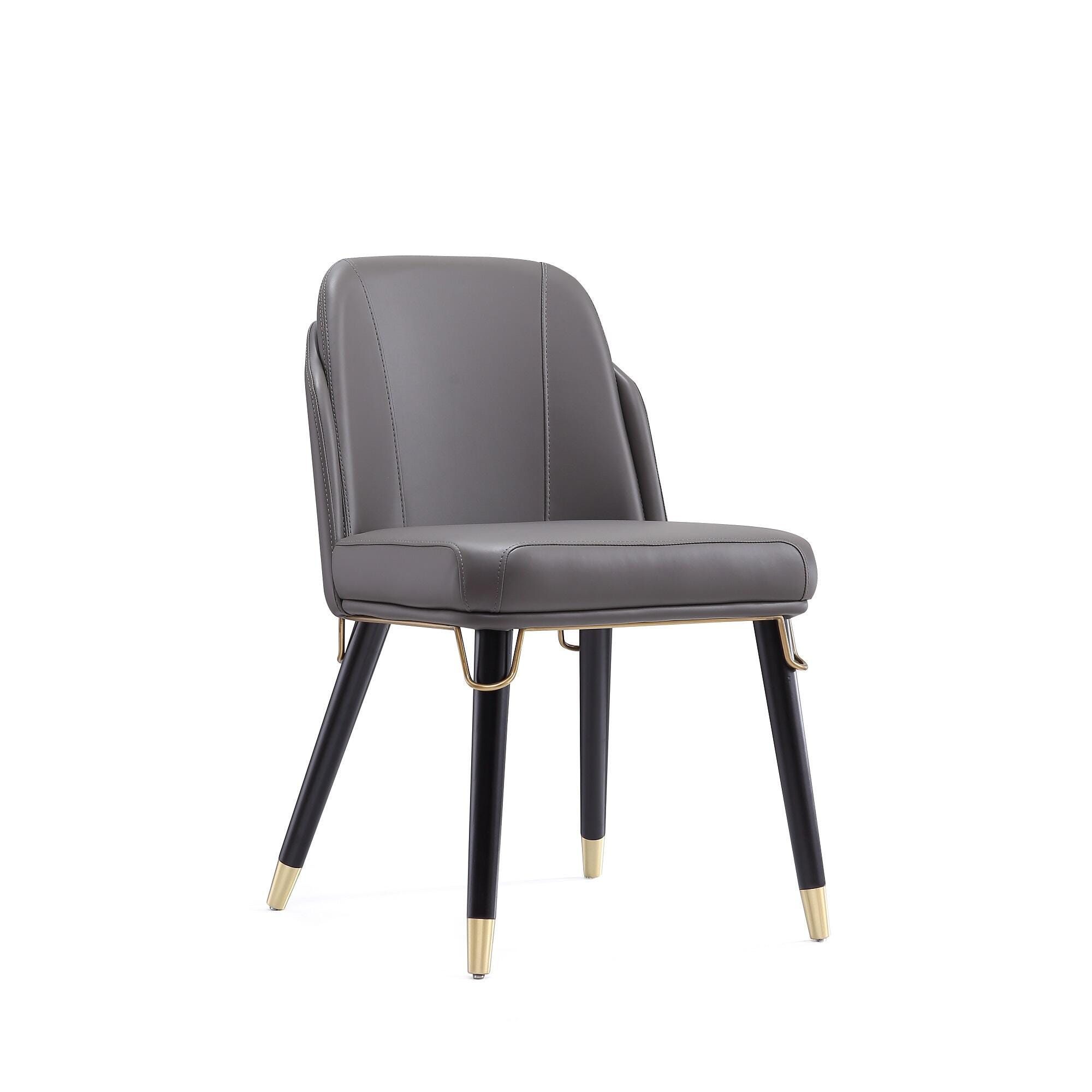 Manhattan Comfort Estelle Dining Chair, Graphite, large