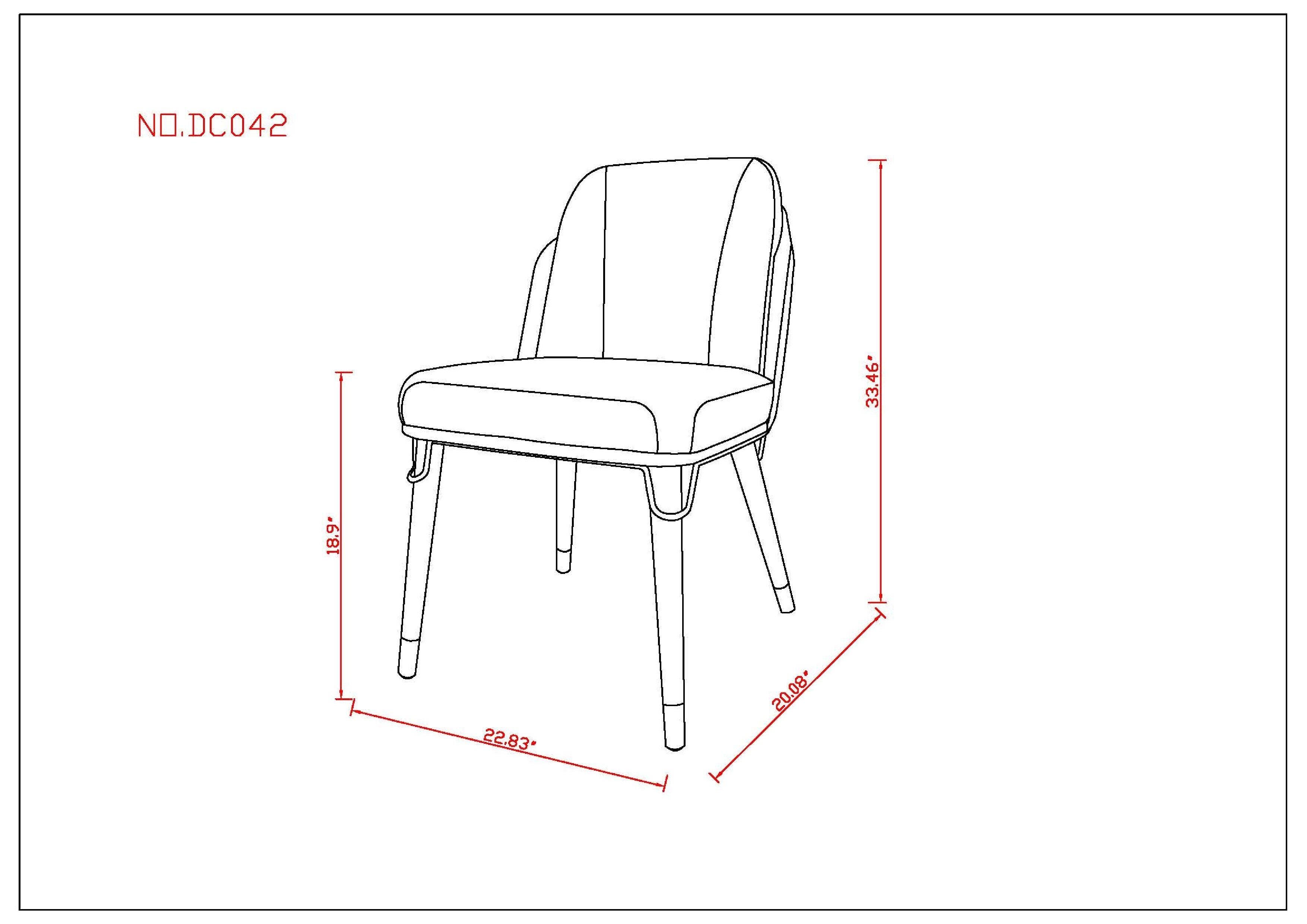 Manhattan Comfort Estelle Dining Chair, Graphite, large