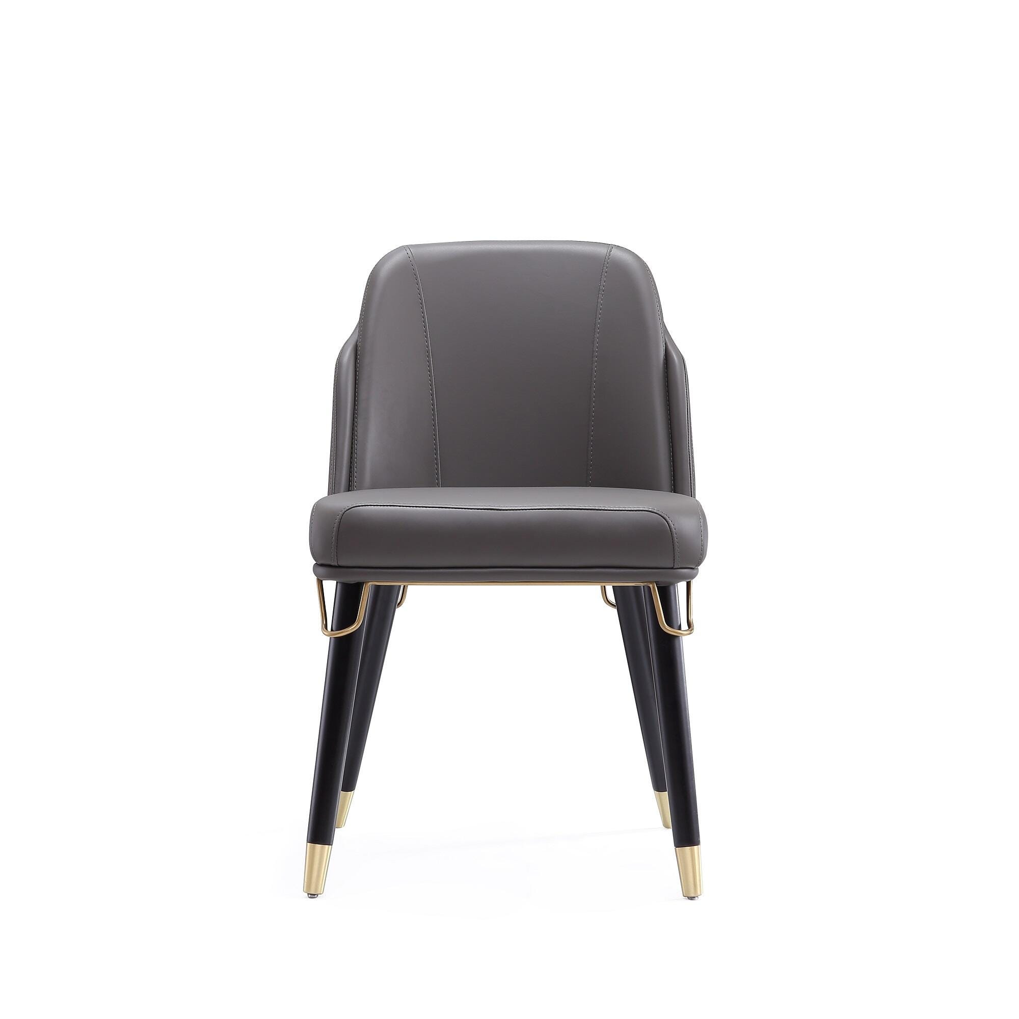 Manhattan Comfort Estelle Dining Chair, Graphite, large