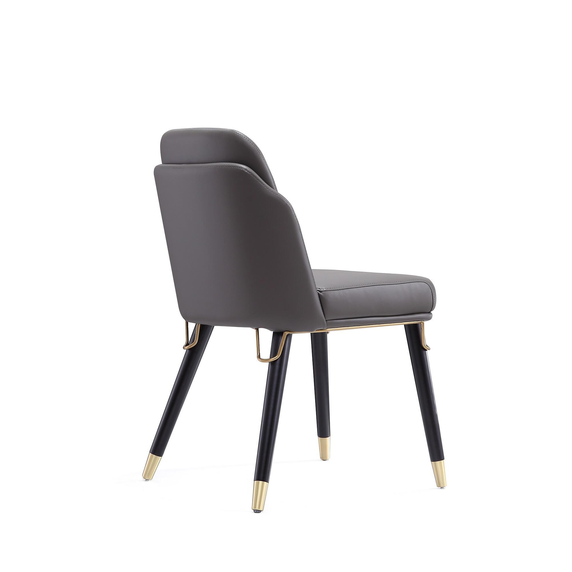 Manhattan Comfort Estelle Dining Chair, Graphite, large