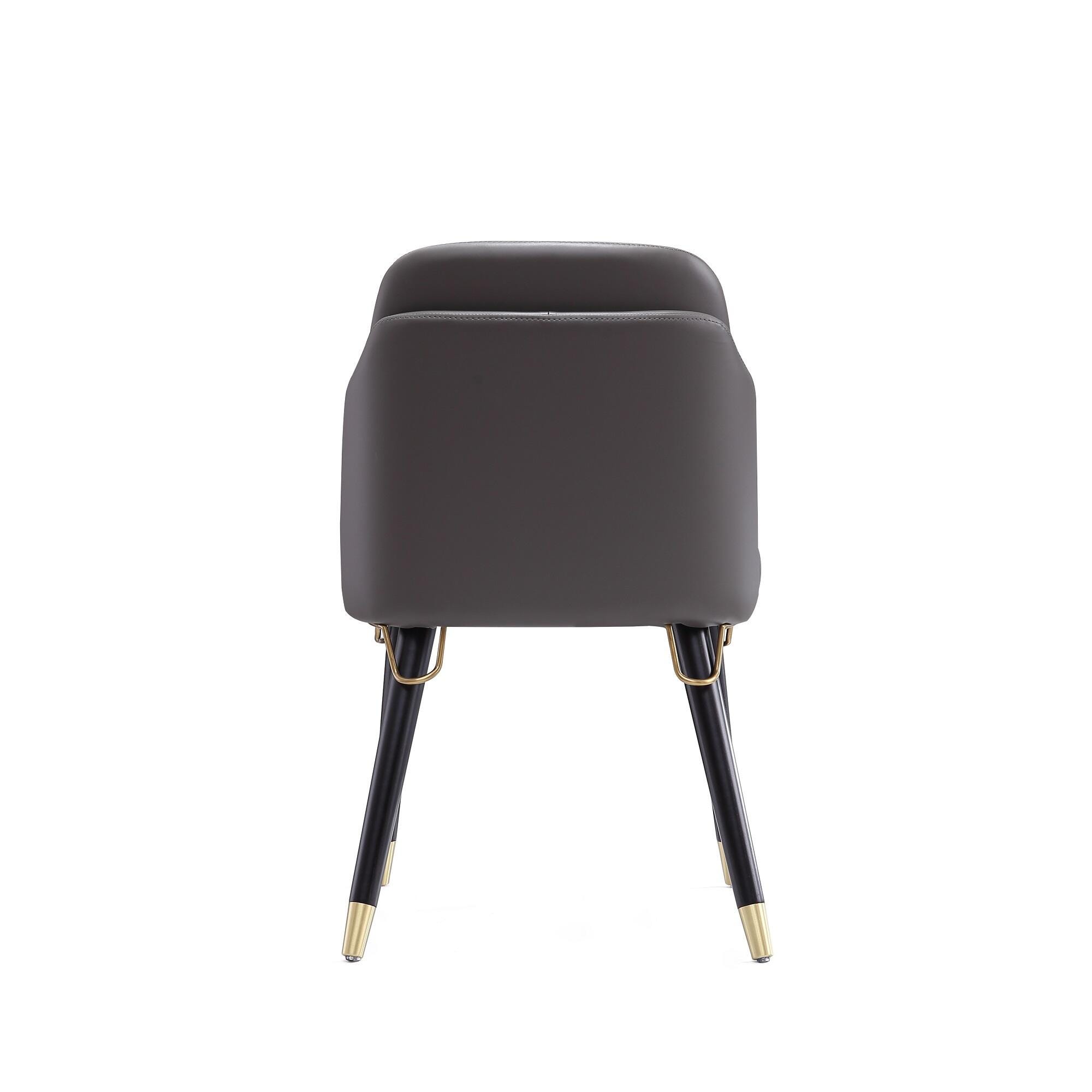 Manhattan Comfort Estelle Dining Chair, Graphite, large
