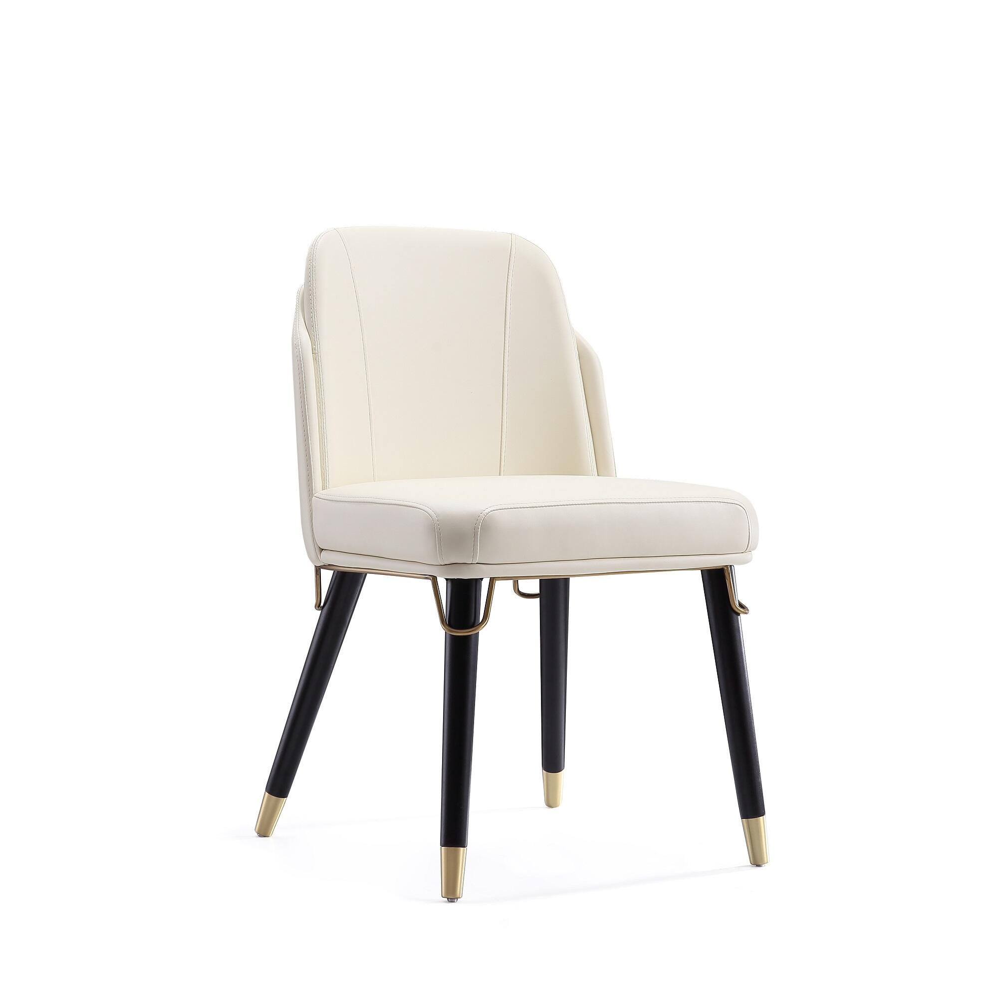 Manhattan Comfort Estelle Dining Chair, Cream, large