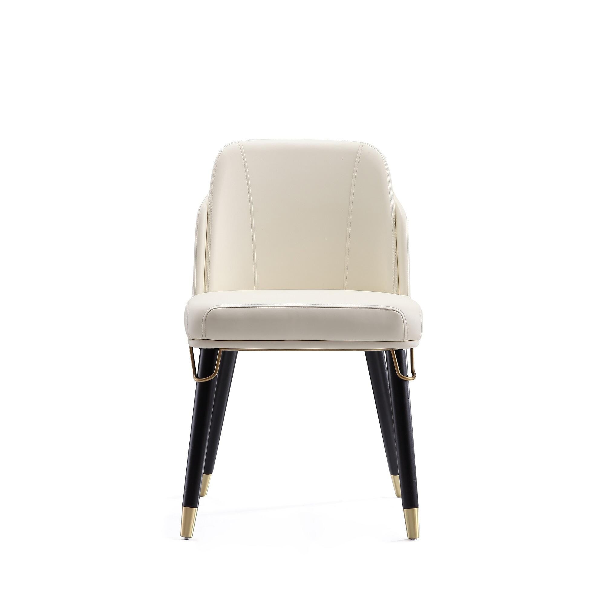 Manhattan Comfort Estelle Dining Chair, Cream, large