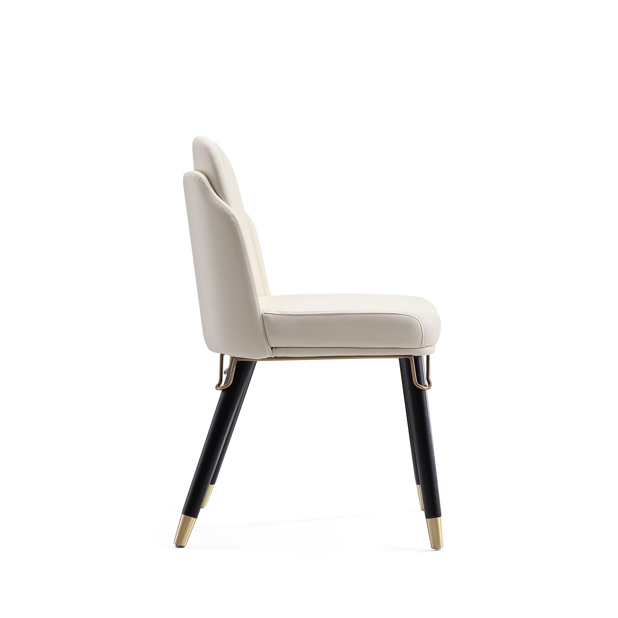 Manhattan Comfort Estelle Dining Chair, Cream, large