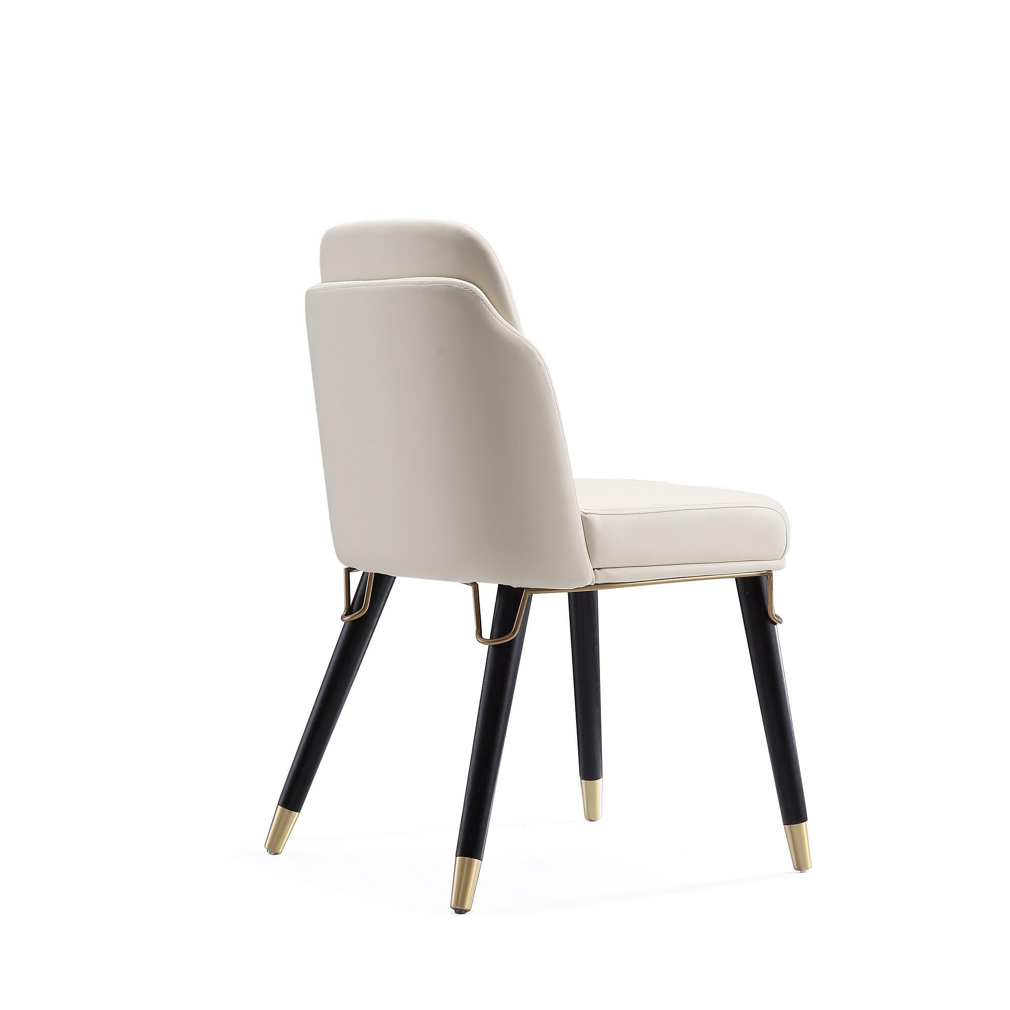 Manhattan Comfort Estelle Dining Chair, Cream, large