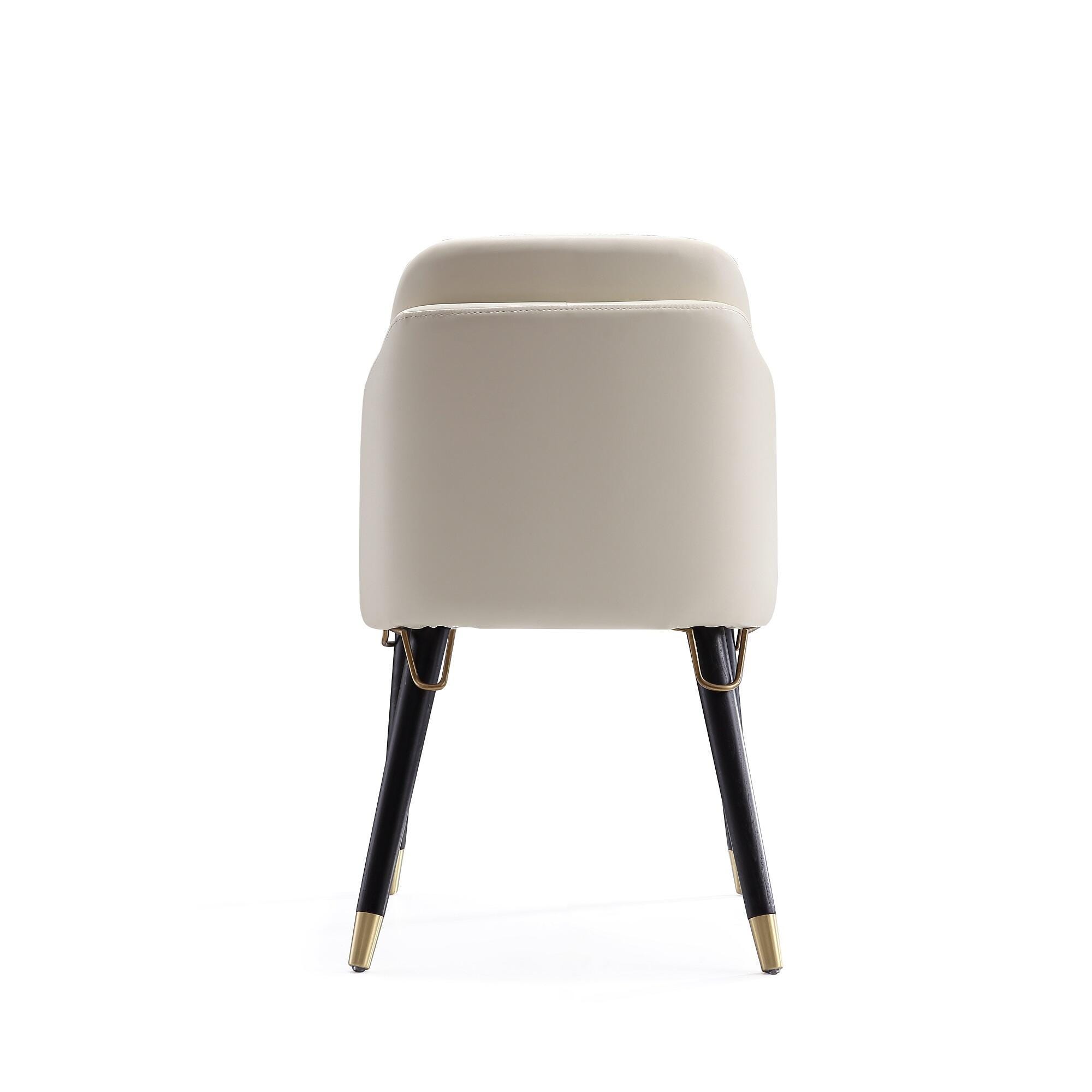 Manhattan Comfort Estelle Dining Chair, Cream, large