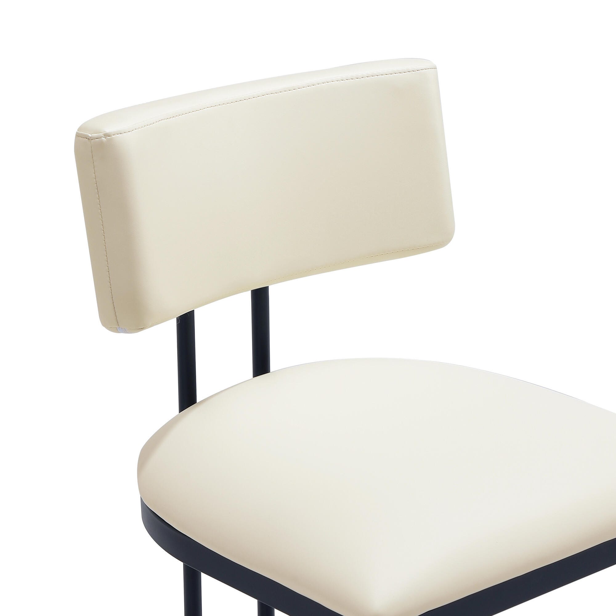 Manhattan Comfort Juno Bar Height Bar Stool, Ivory, large