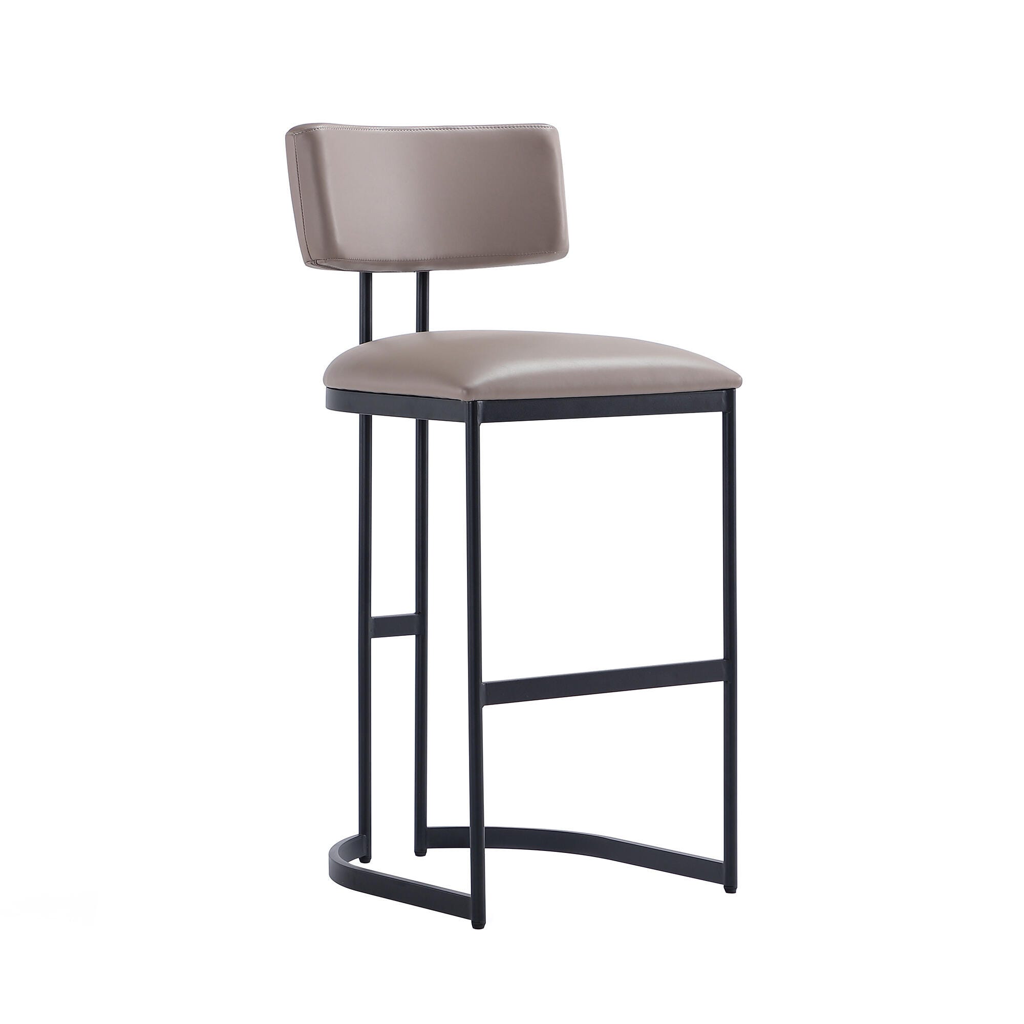 Manhattan Comfort Juno Bar Height Bar Stool, Taupe, large