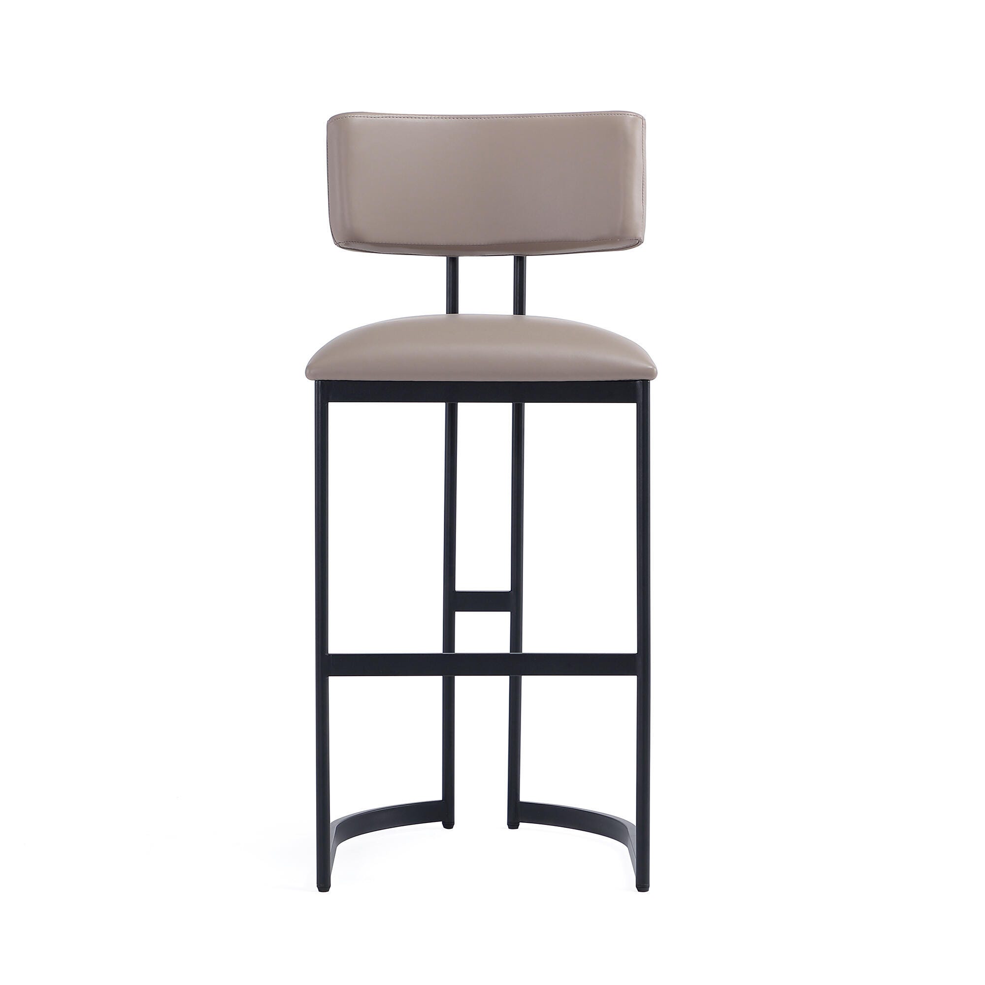 Manhattan Comfort Juno Bar Height Bar Stool, Taupe, large