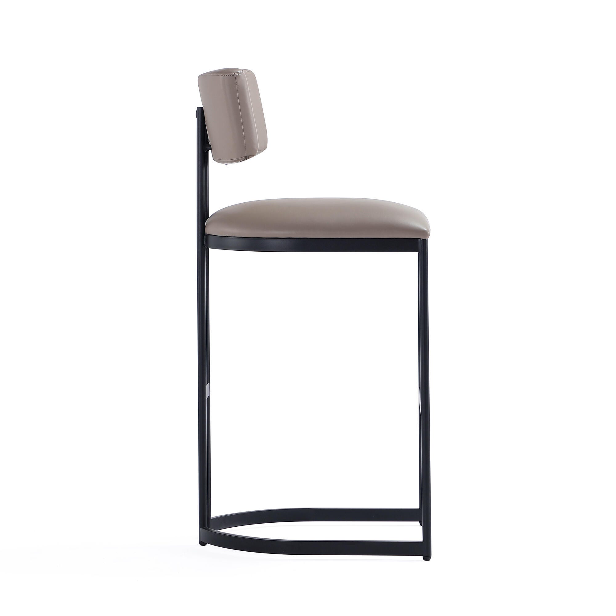 Manhattan Comfort Juno Bar Height Bar Stool, Taupe, large