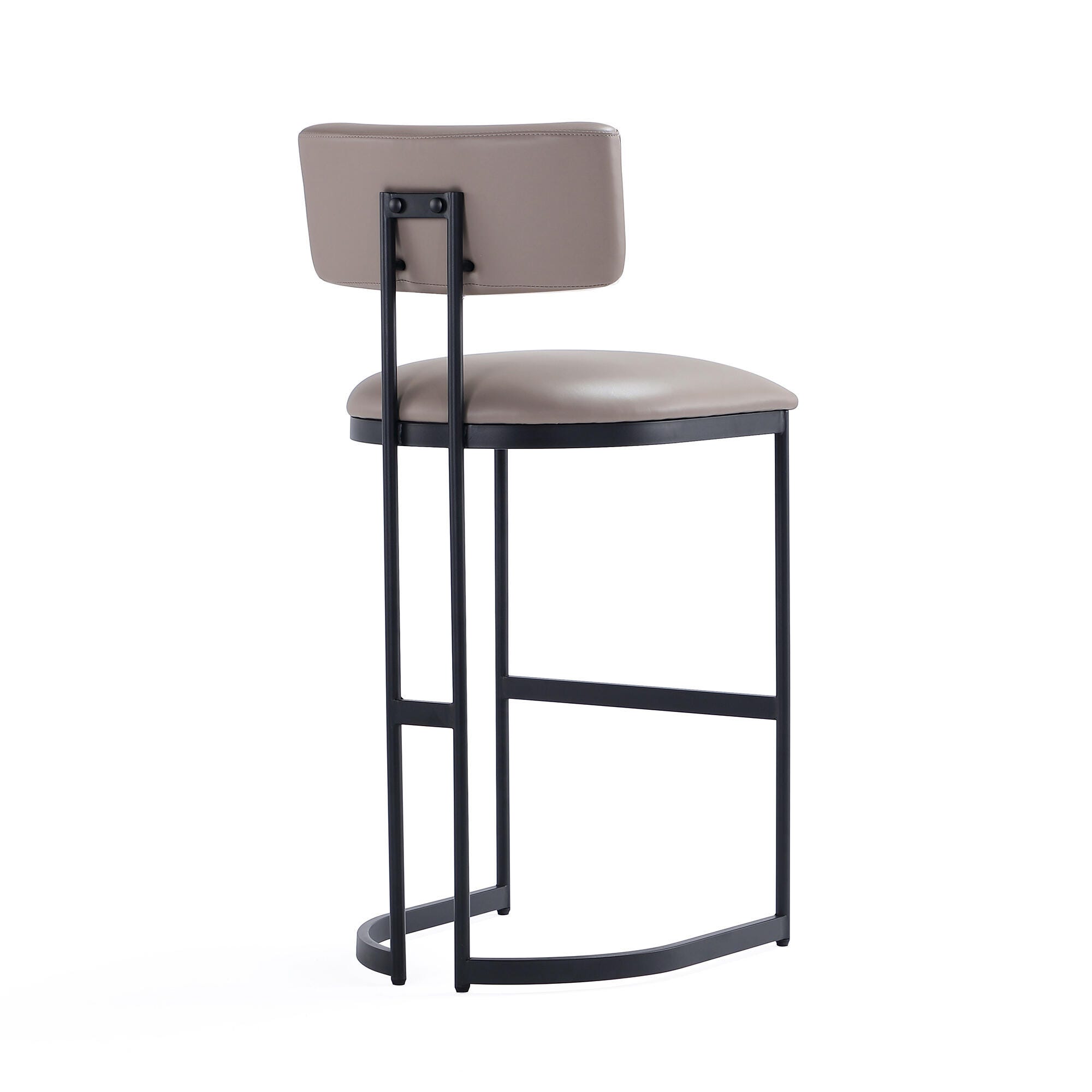 Manhattan Comfort Juno Bar Height Bar Stool, Taupe, large