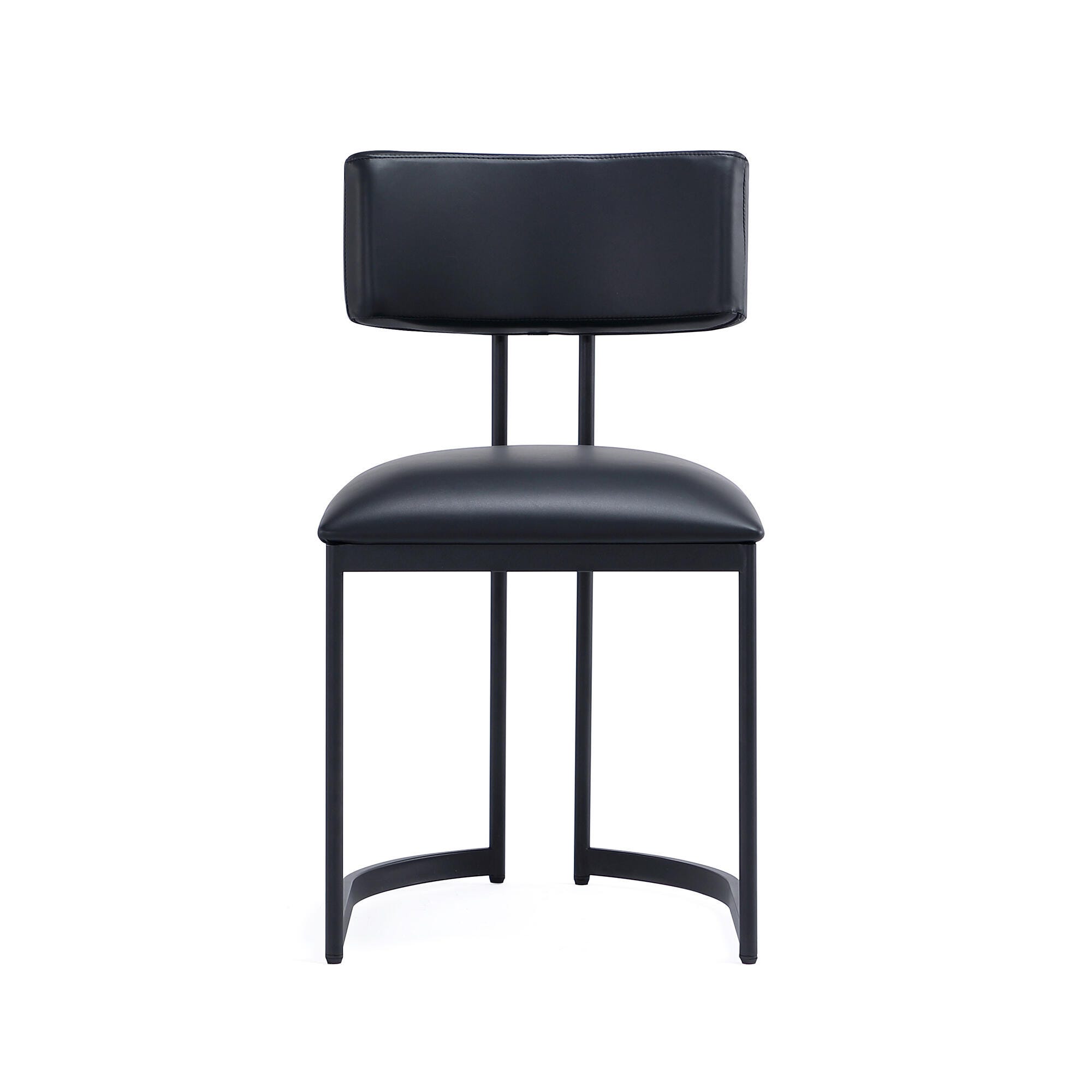 Manhattan Comfort Juno Side Chair (Set of 2), Black, large