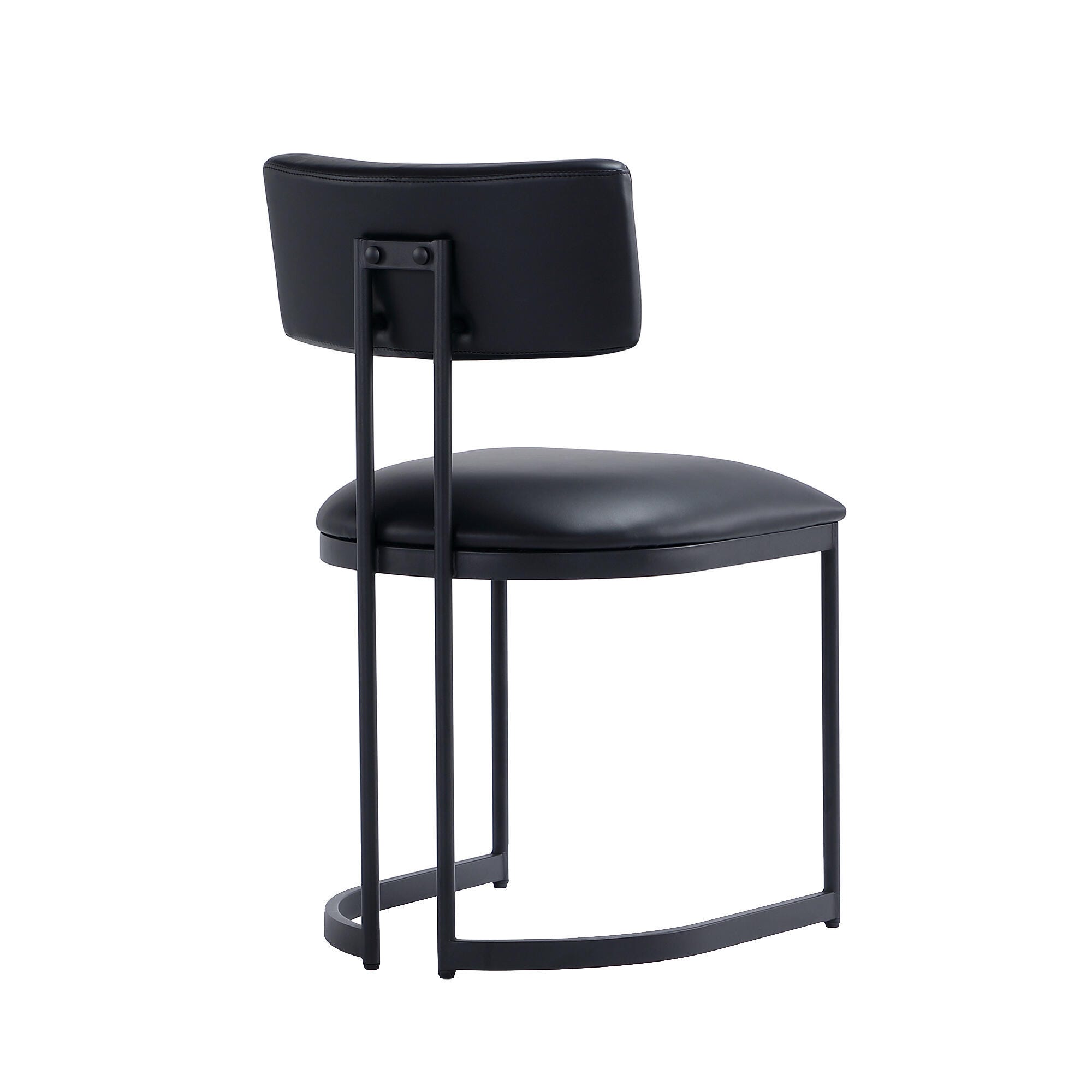 Manhattan Comfort Juno Side Chair (Set of 2), Black, large