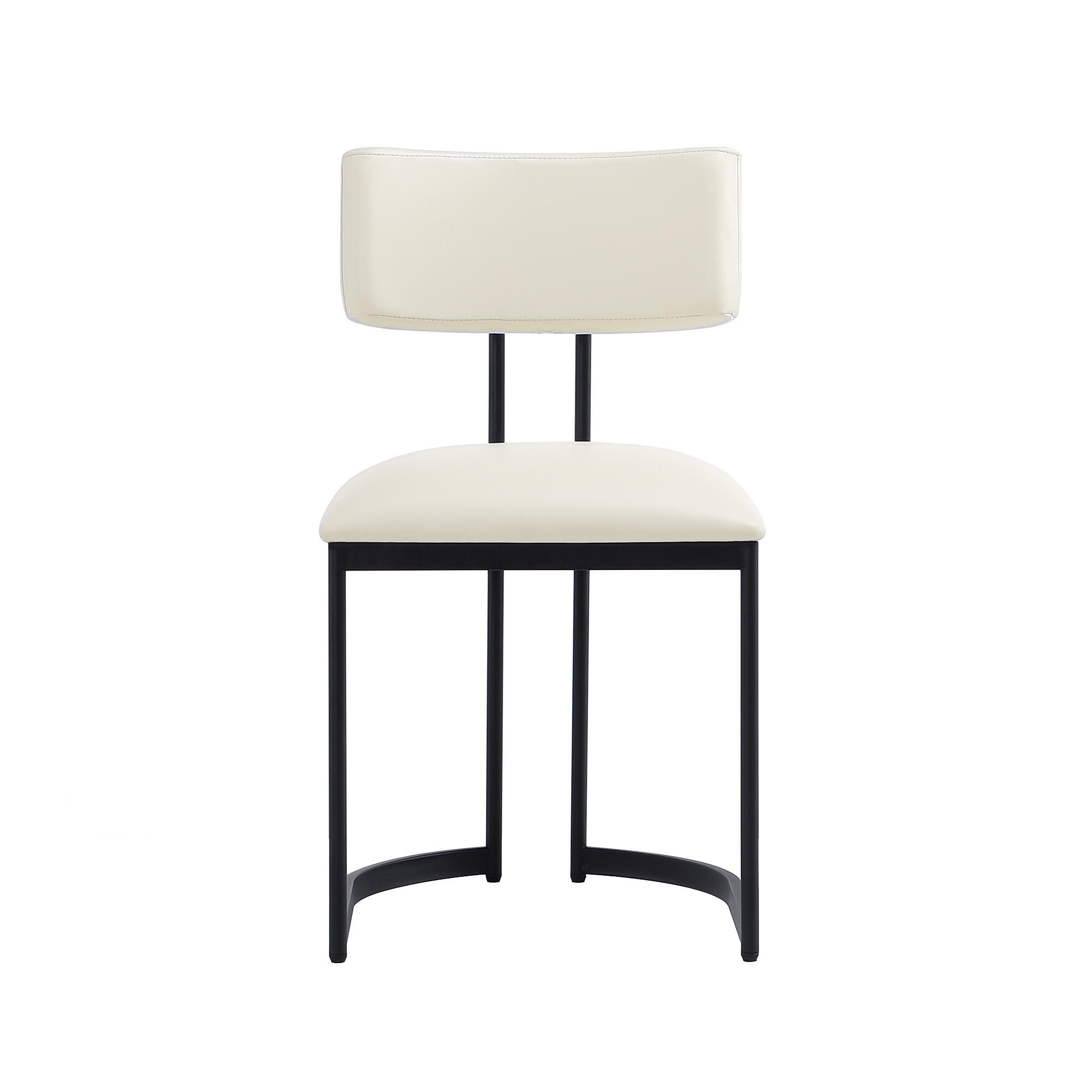 Manhattan Comfort Juno Side Chair (Set of 2), Cream, large