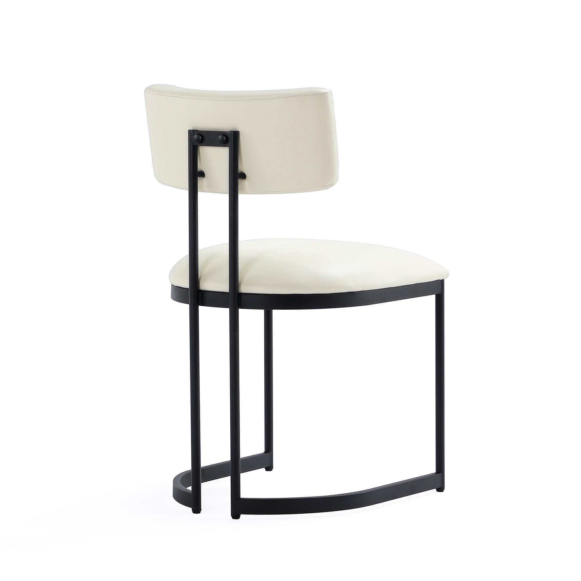 Manhattan Comfort Juno Side Chair (Set of 2), Cream, large