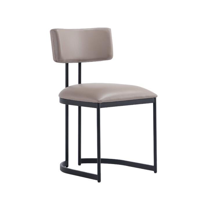 Manhattan Comfort Juno Side Chair (Set of 2), Taupe, large