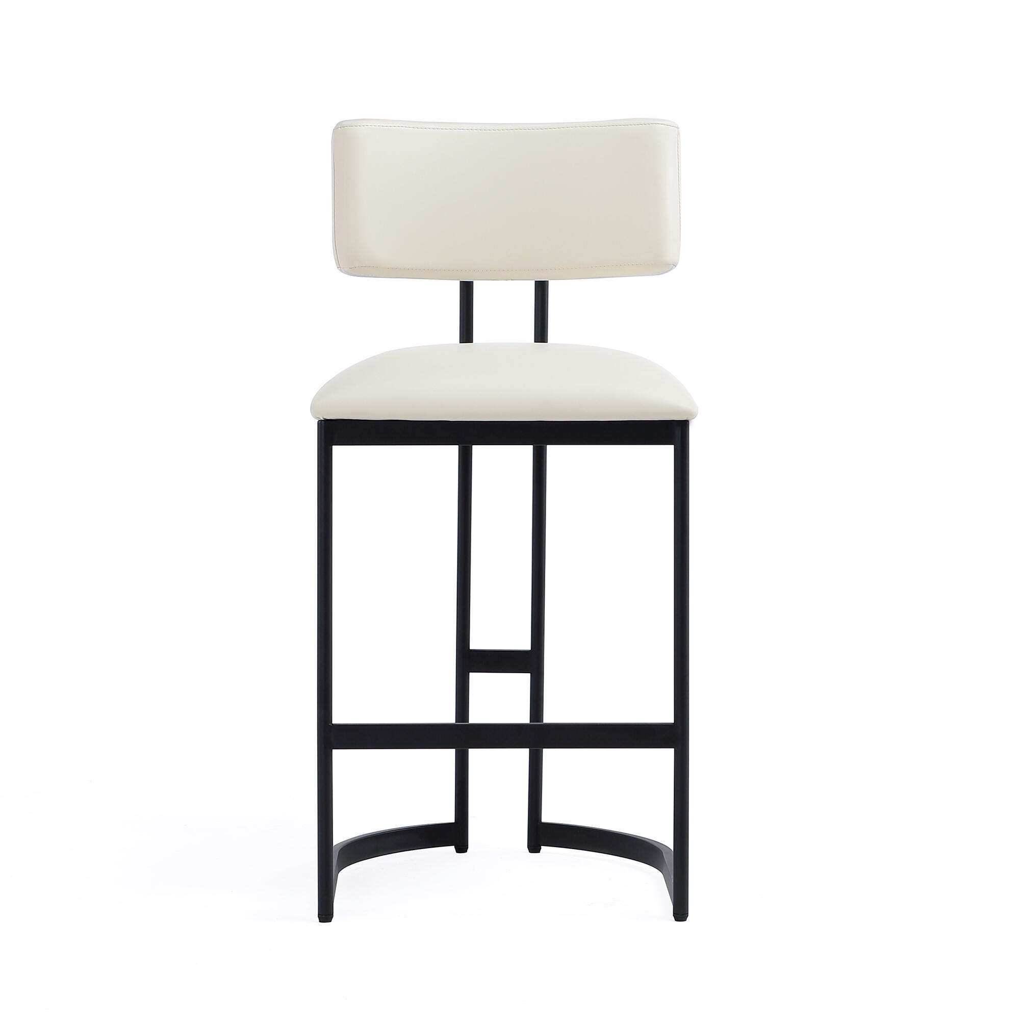 Manhattan Comfort Juno Counter Height Bar Stool, Ivory, large
