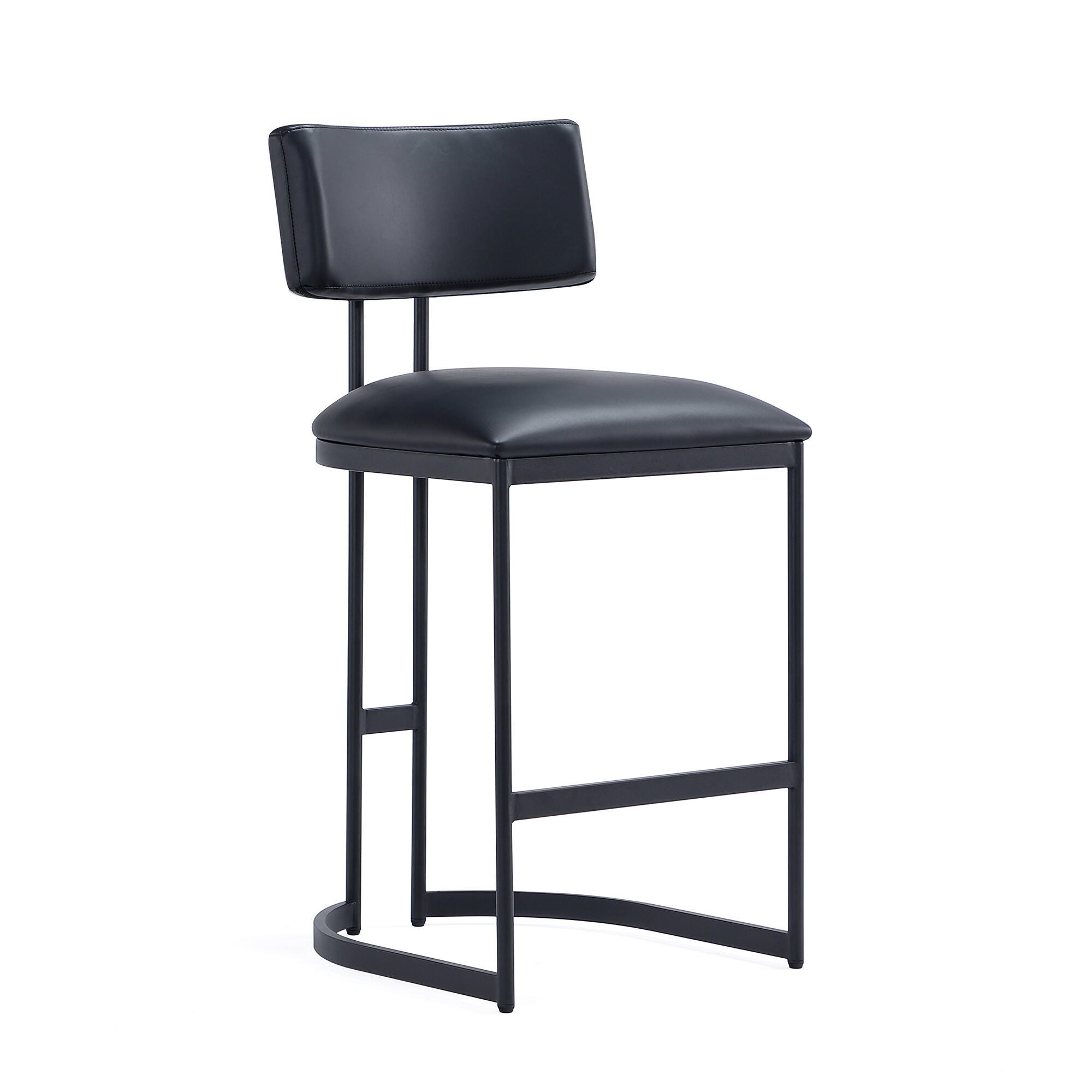 Manhattan Comfort Juno Counter Height Bar Stool, Black, large