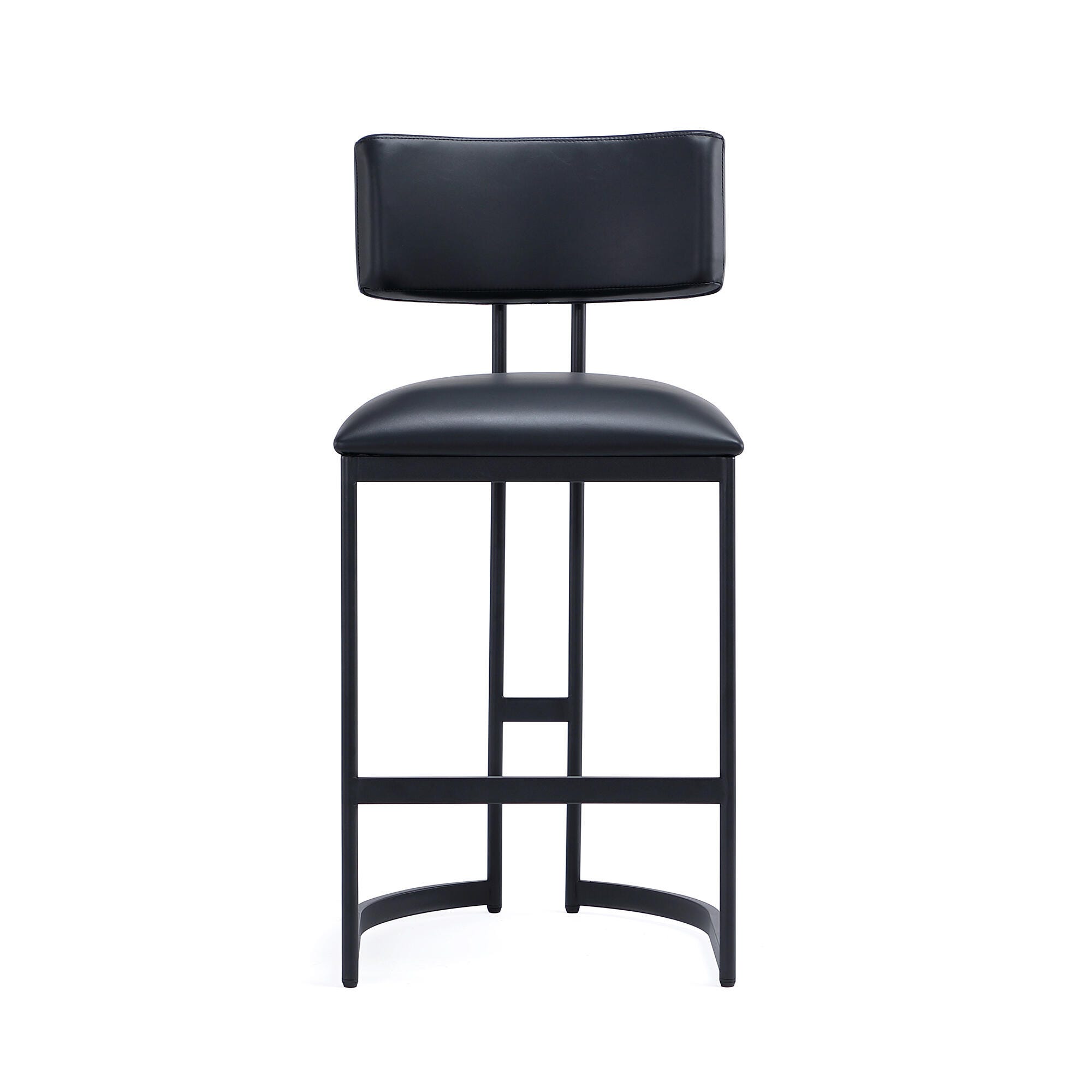 Manhattan Comfort Juno Counter Height Bar Stool, Black, large