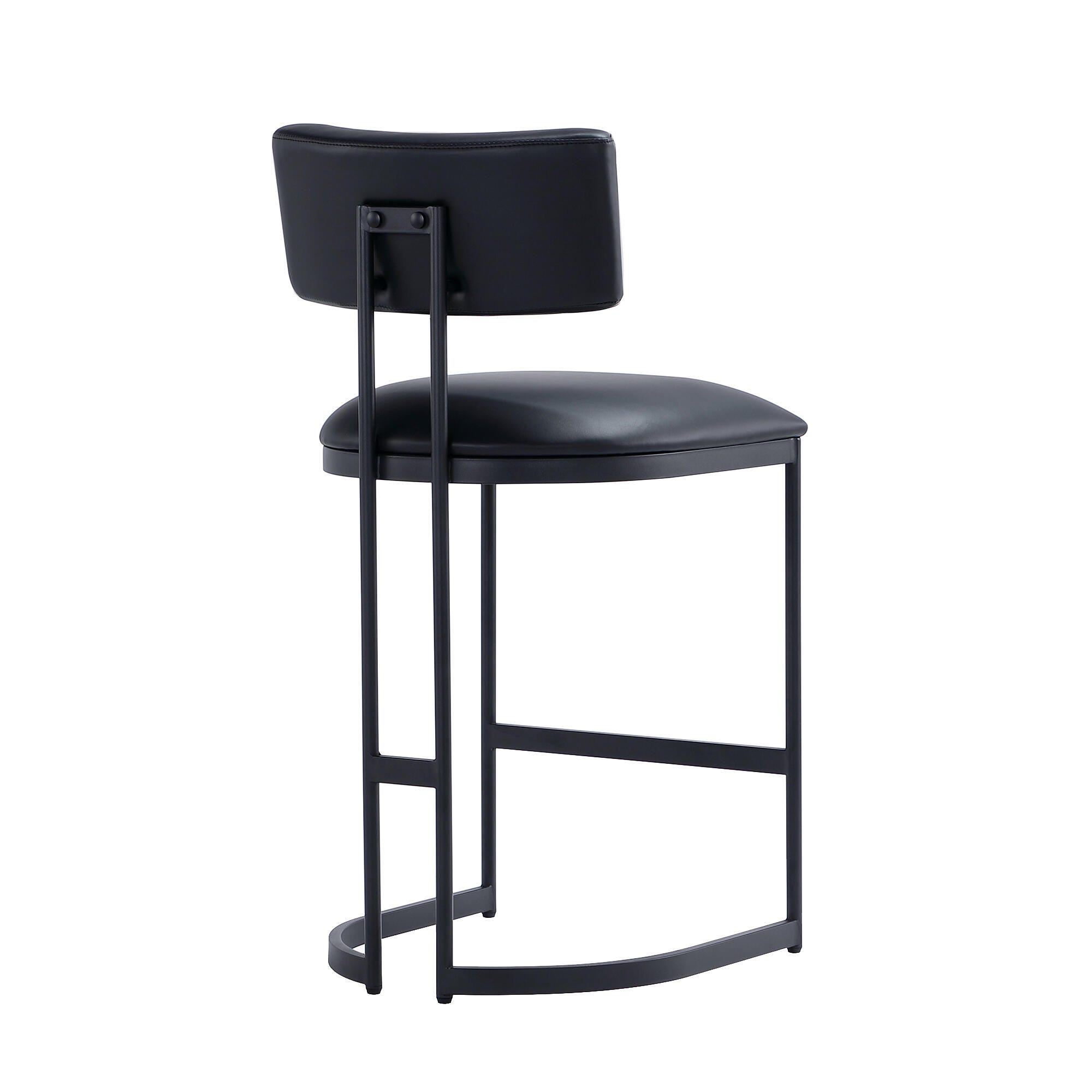 Manhattan Comfort Juno Counter Height Bar Stool, Black, large
