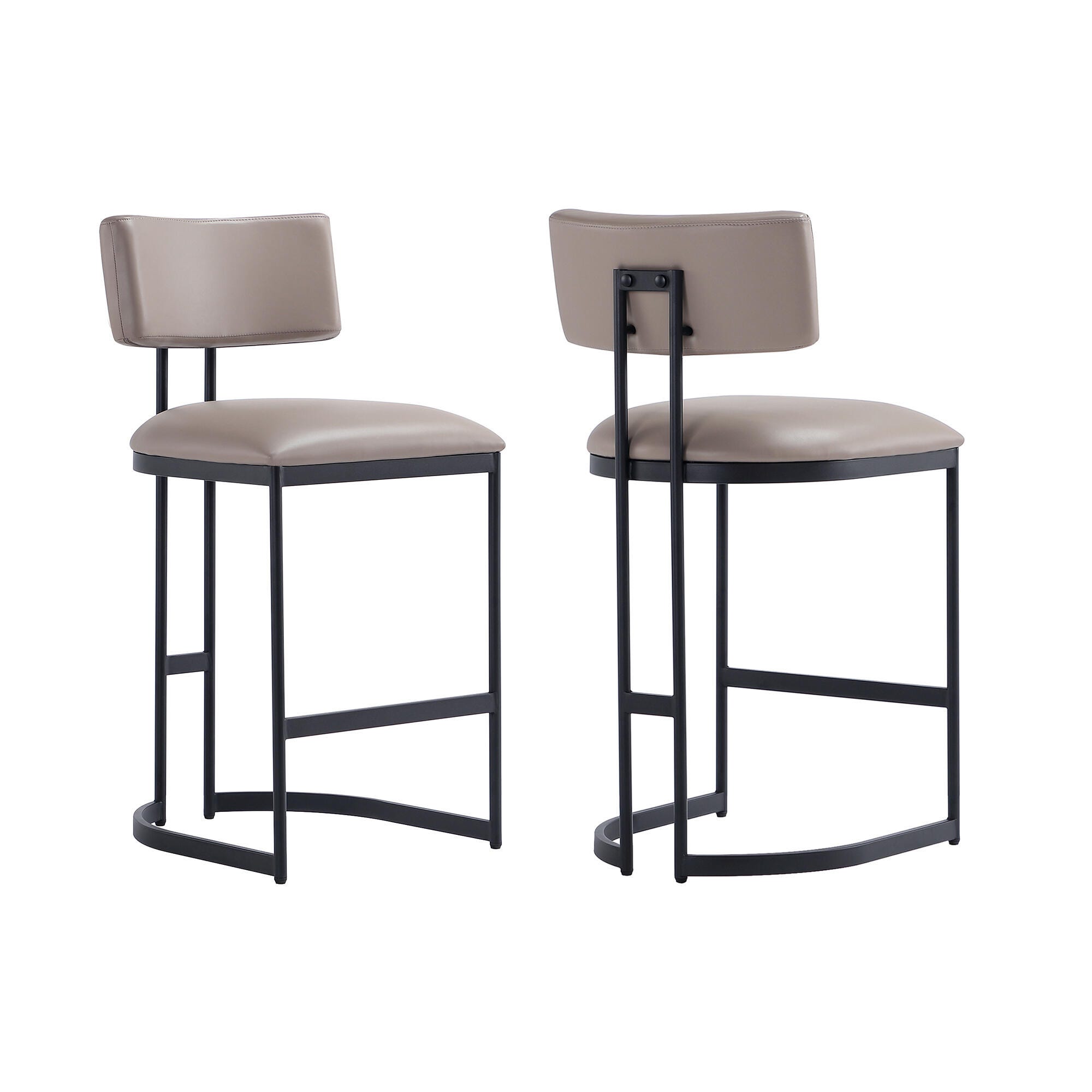 Manhattan Comfort Juno Counter Height Bar Stool, Taupe, large