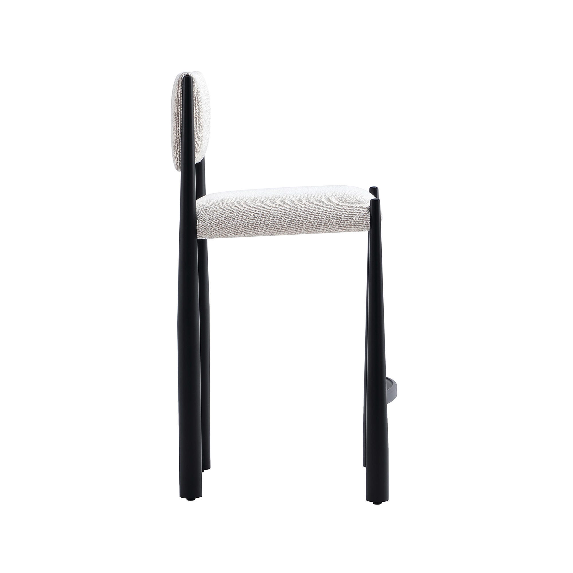 Manhattan Comfort Lennor Counter Height Bar Stool, Cream, large