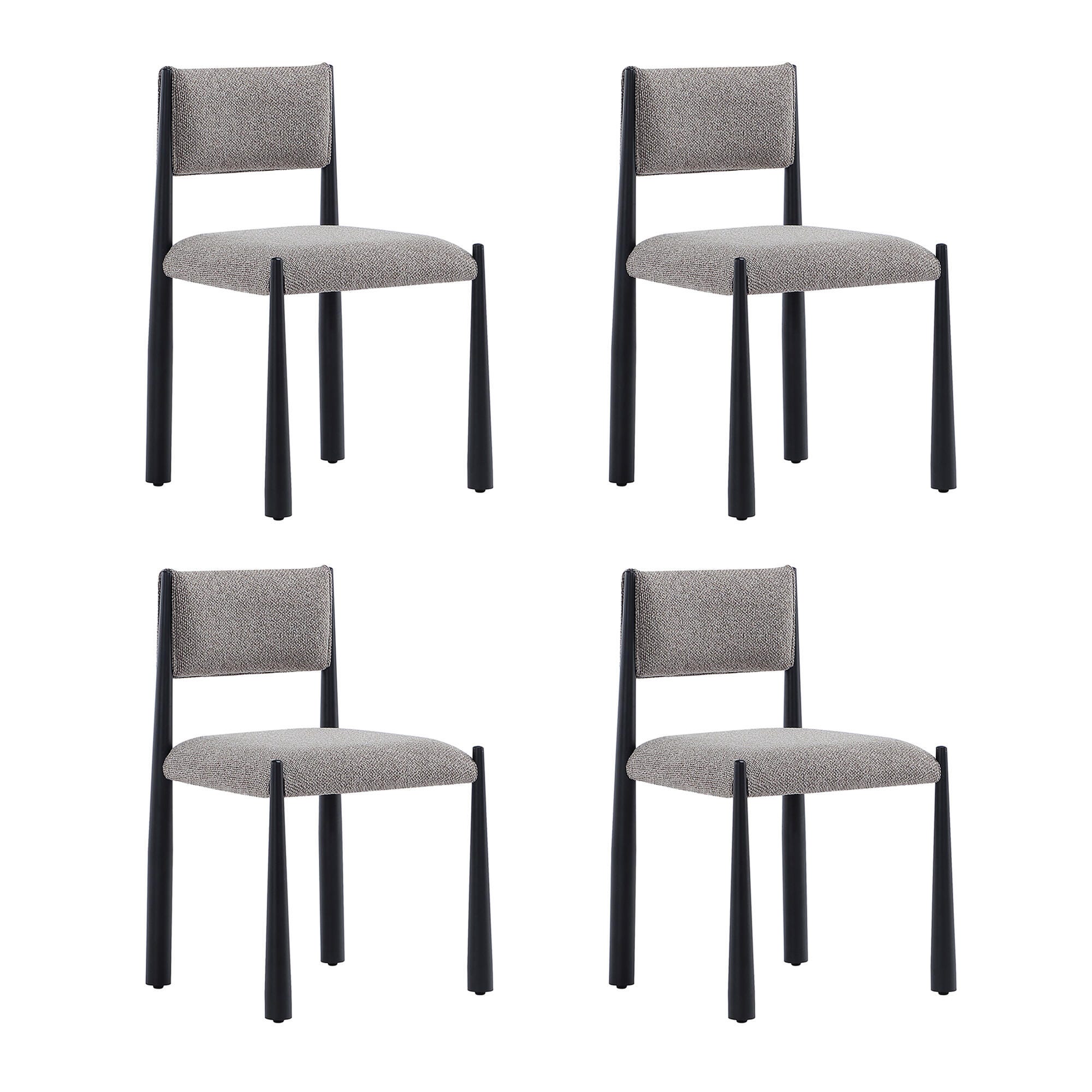 Manhattan Comfort Lennor Side Chair (Set of 2), Mushroom, large