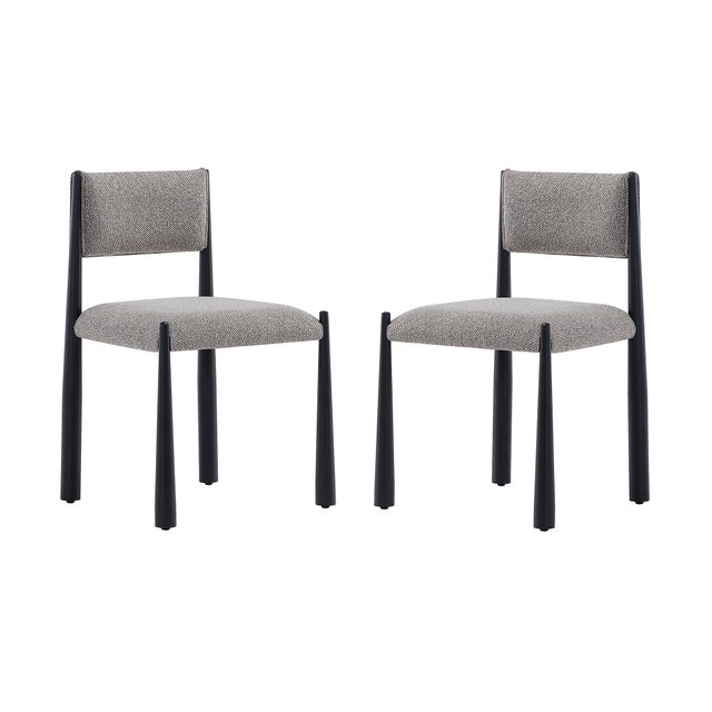 Manhattan Comfort Lennor Side Chair (Set of 2), Mushroom