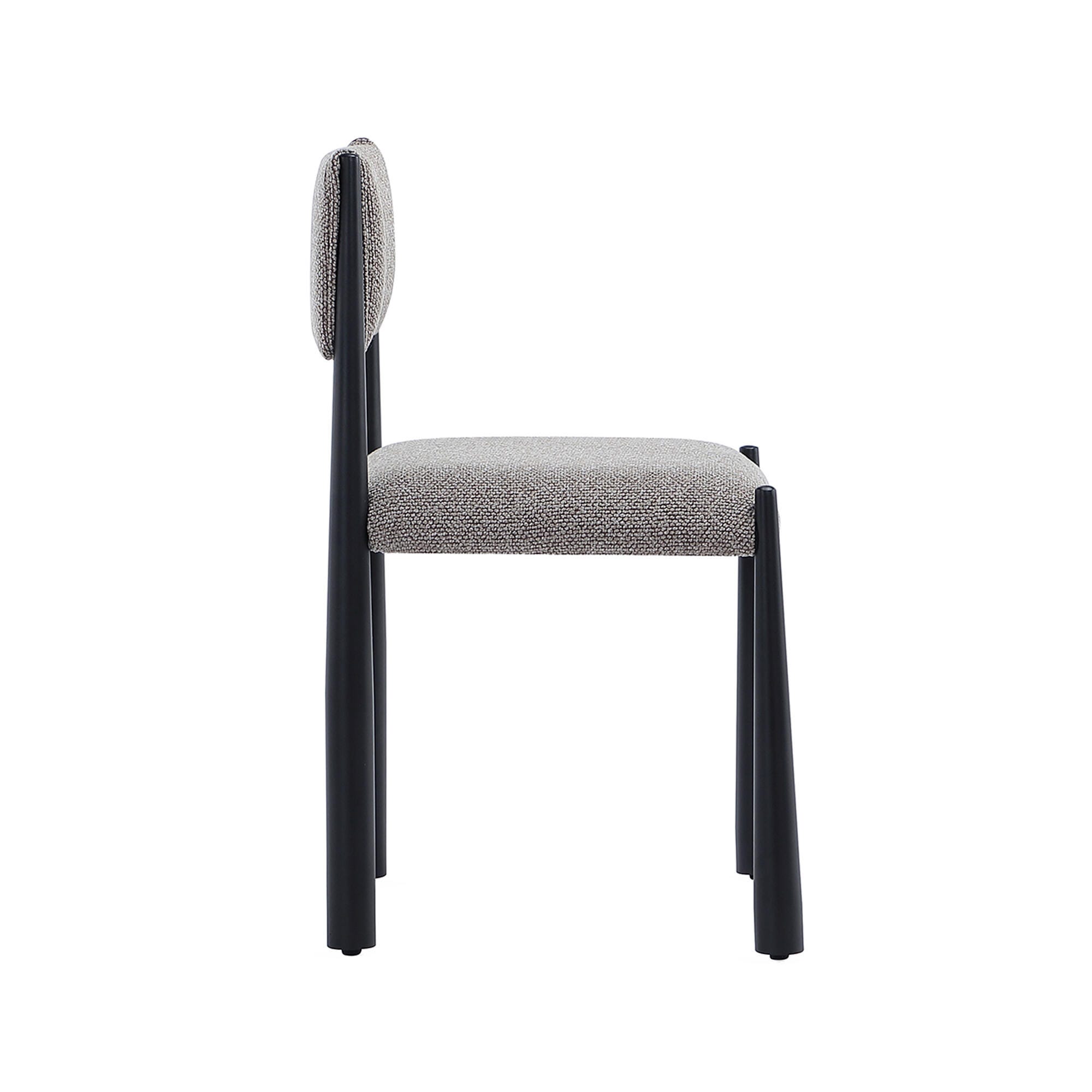 Manhattan Comfort Lennor Side Chair (Set of 2), Mushroom, large