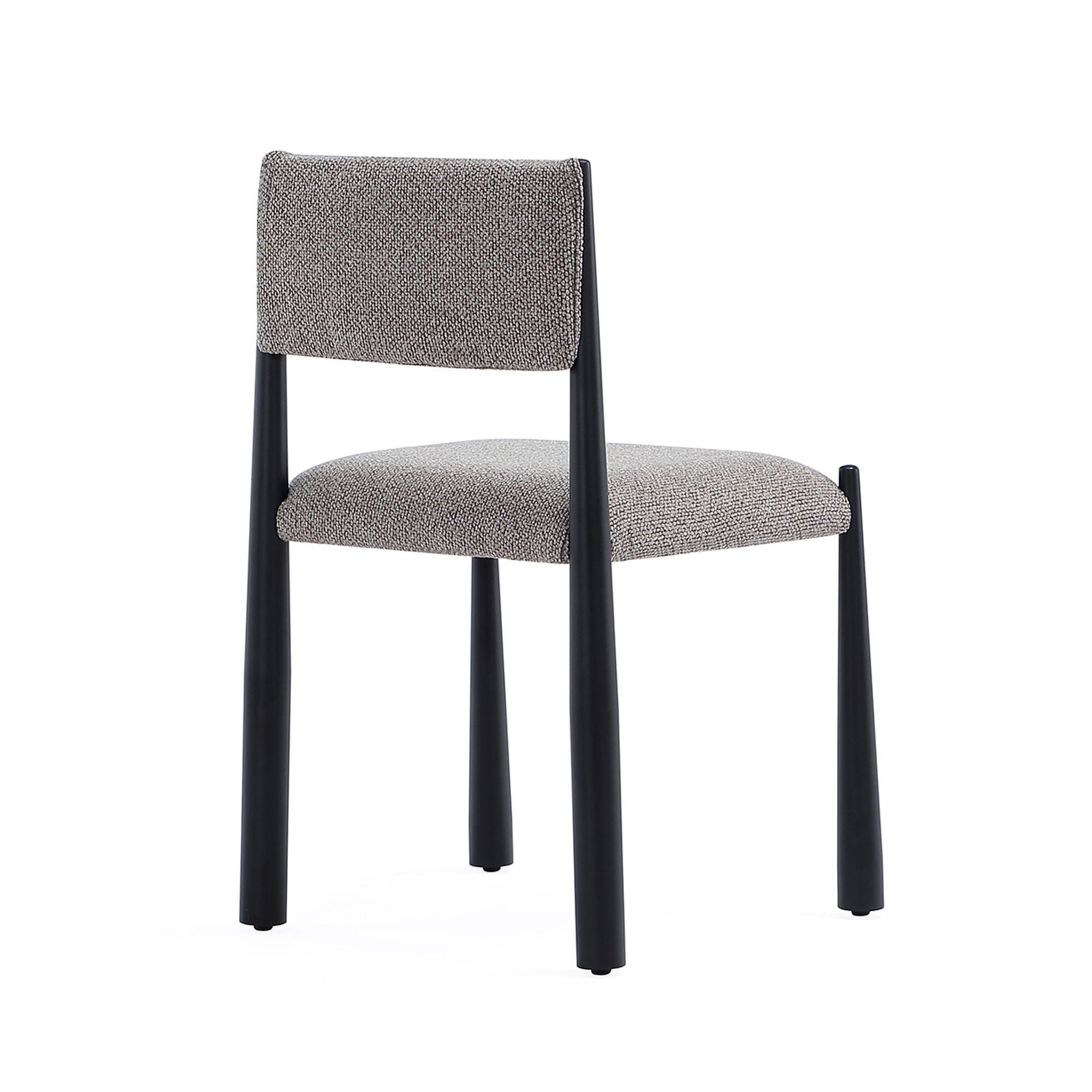 Manhattan Comfort Lennor Side Chair (Set of 2), Mushroom, large