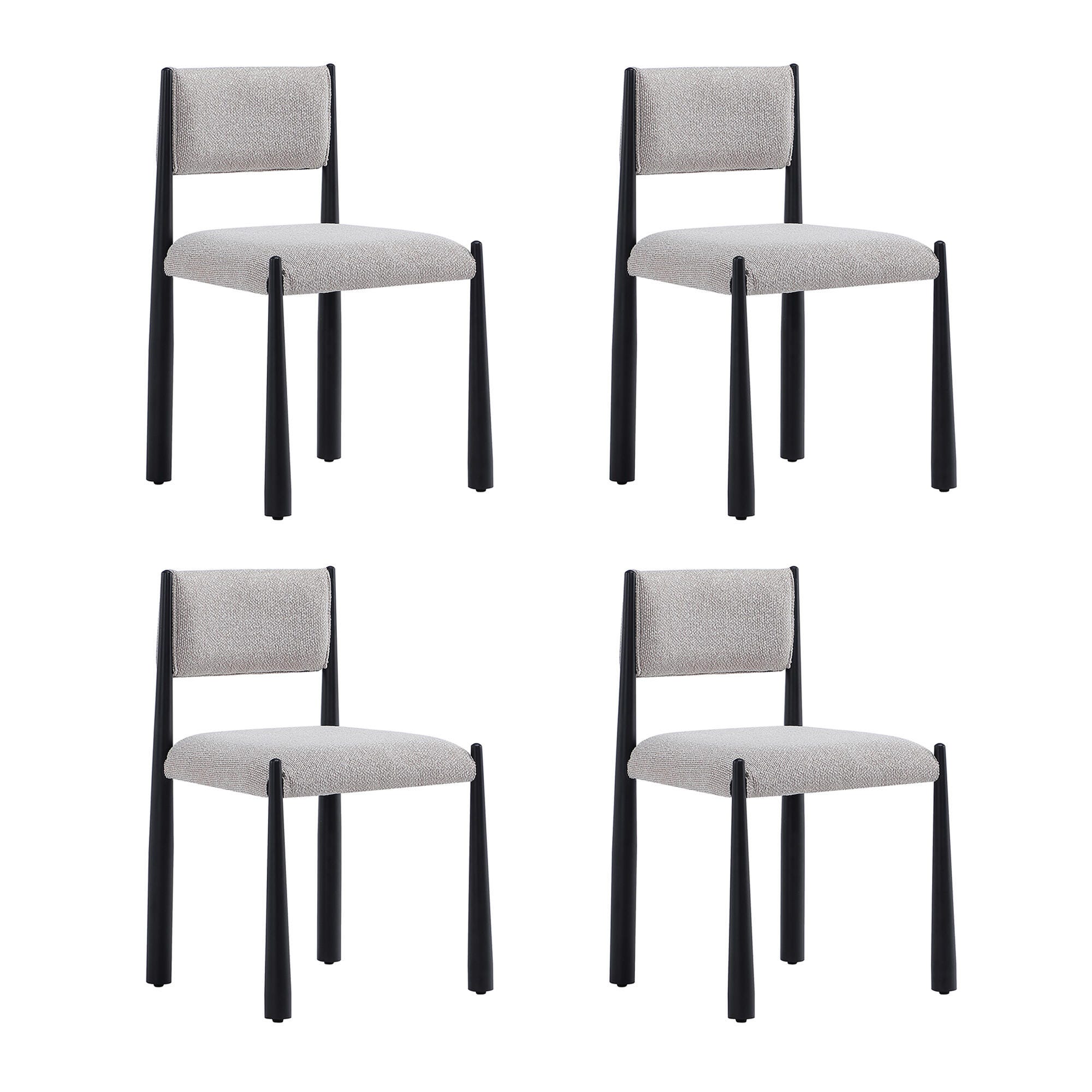 Manhattan Comfort Lennor Side Chair (Set of 2), Champagne, large