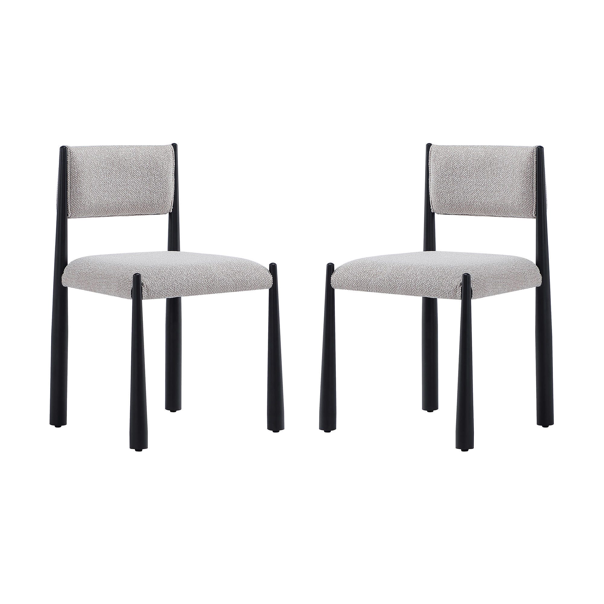 Manhattan Comfort Lennor Side Chair (Set of 2), Champagne, large