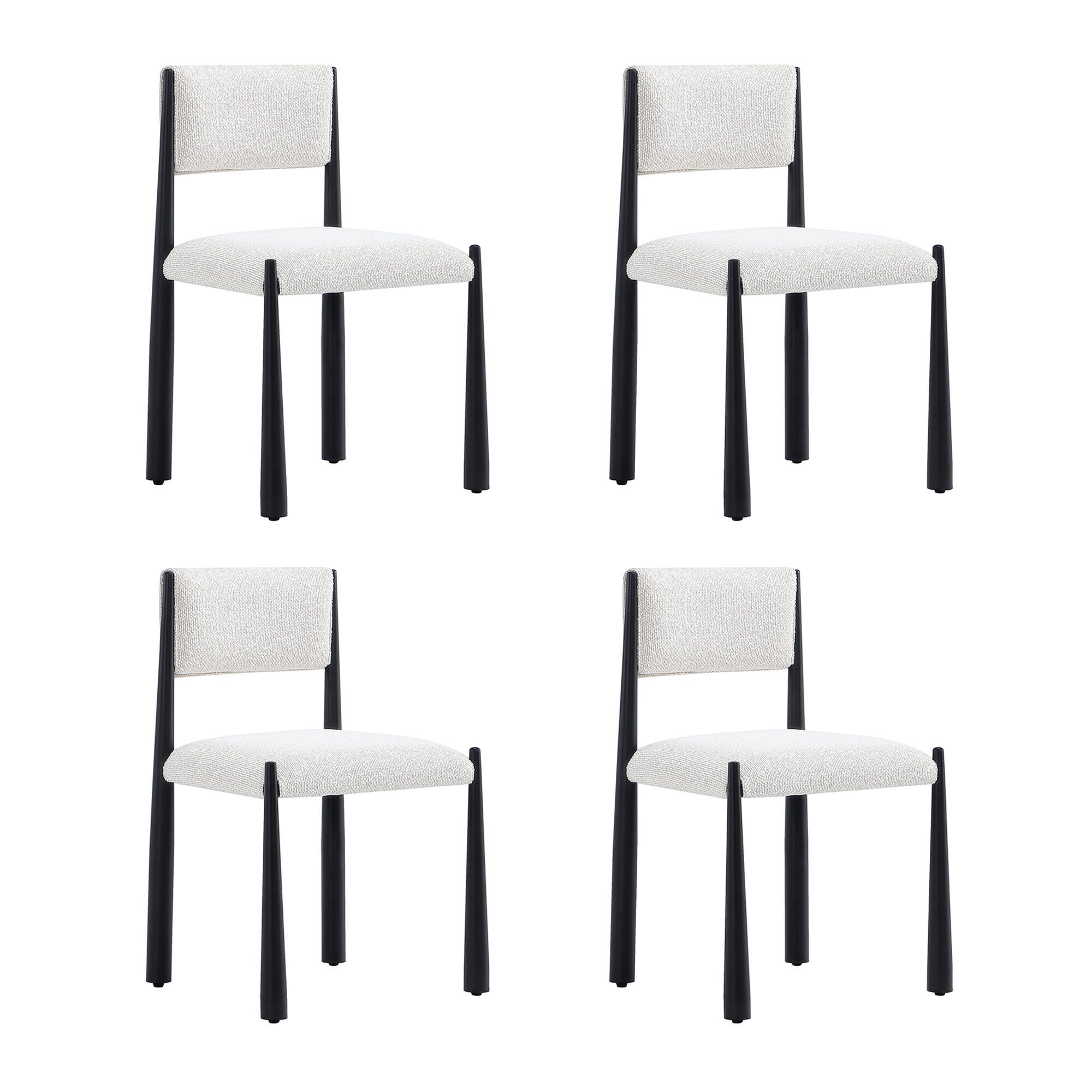 Manhattan Comfort Lennor Side Chair (Set of 2), Cream, large