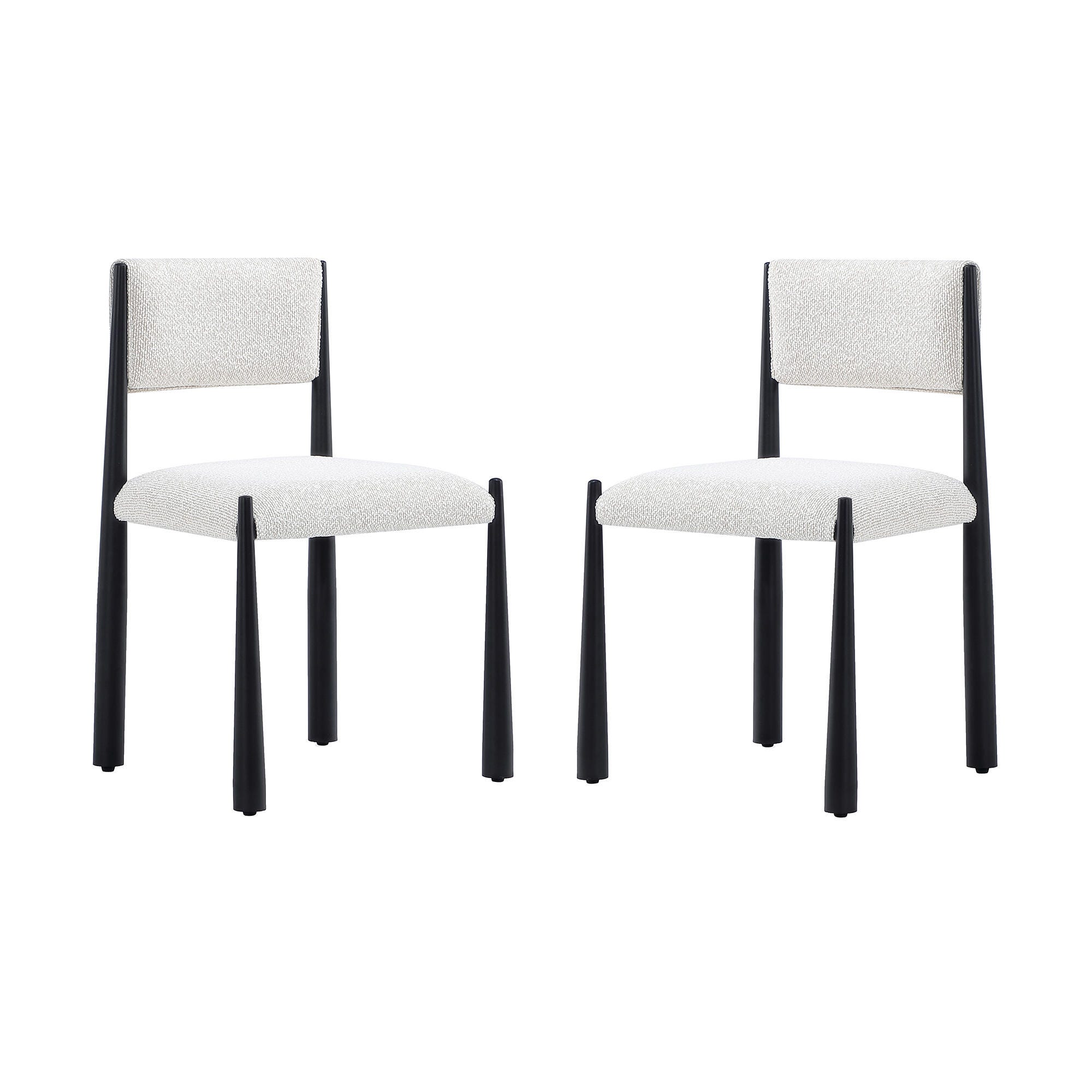 Manhattan Comfort Lennor Side Chair (Set of 2), Cream, large