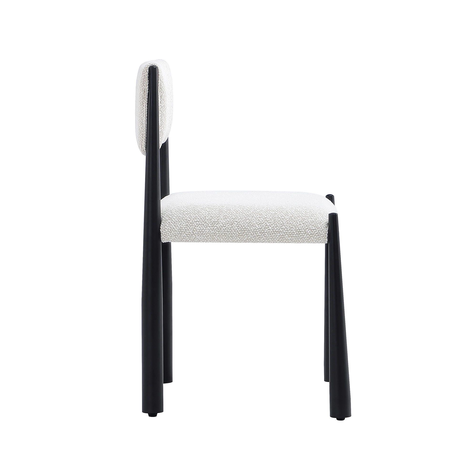 Manhattan Comfort Lennor Side Chair (Set of 2), Cream, large