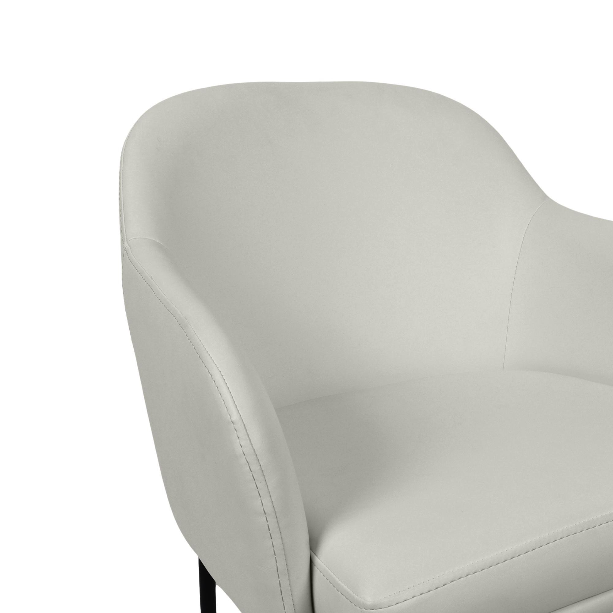 Manhattan Comfort Loft Dining Armchair (Set of 2), Stone Gray, large