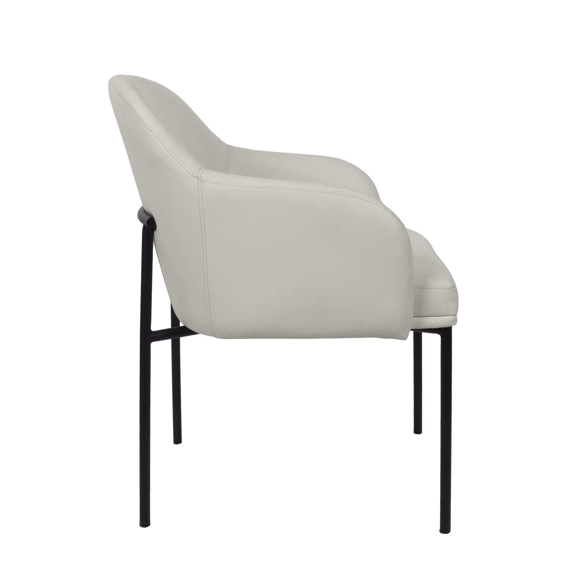 Manhattan Comfort Loft Dining Armchair (Set of 2), Stone Gray, large
