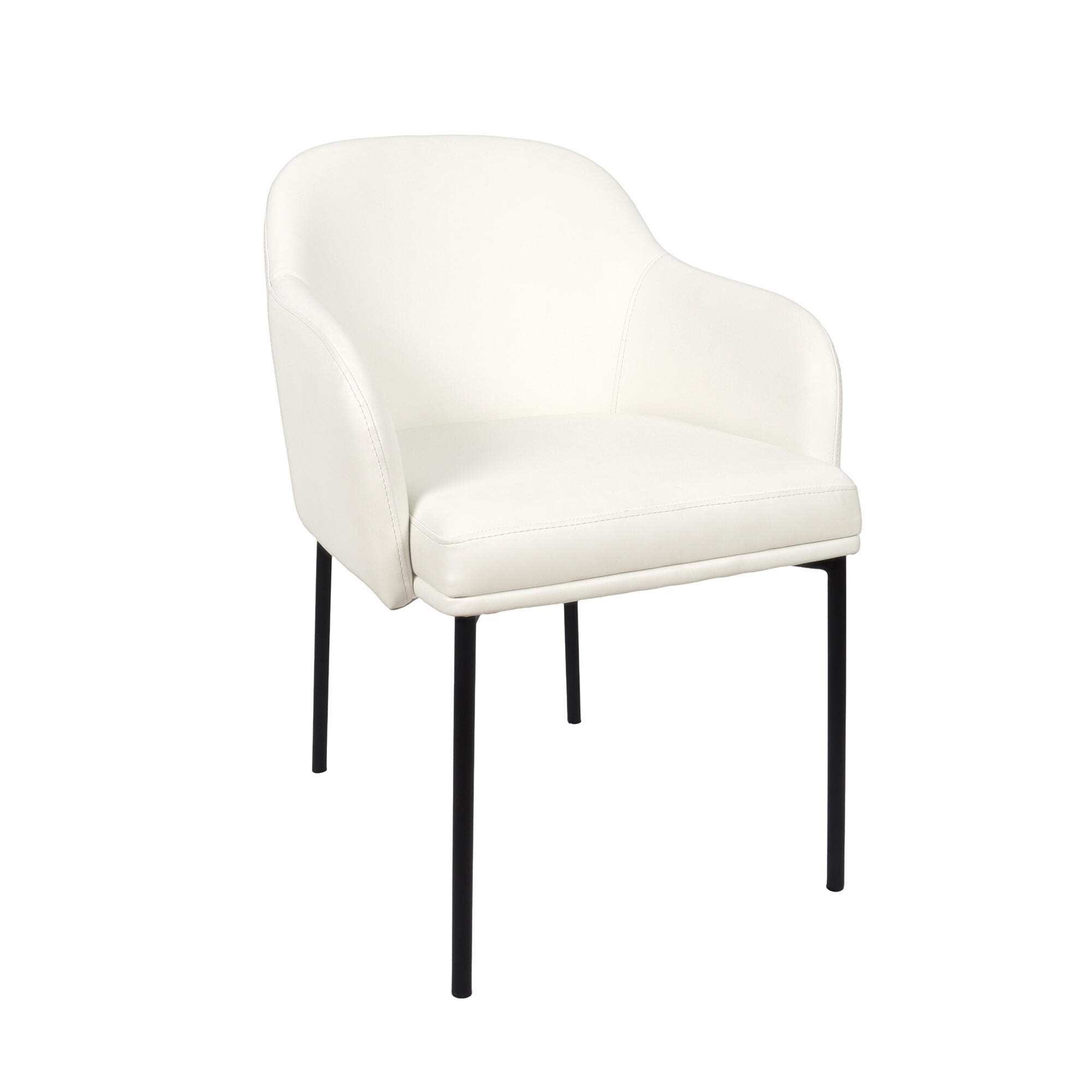 Manhattan Comfort Loft Dining Armchair (Set of 2), Ivory, large
