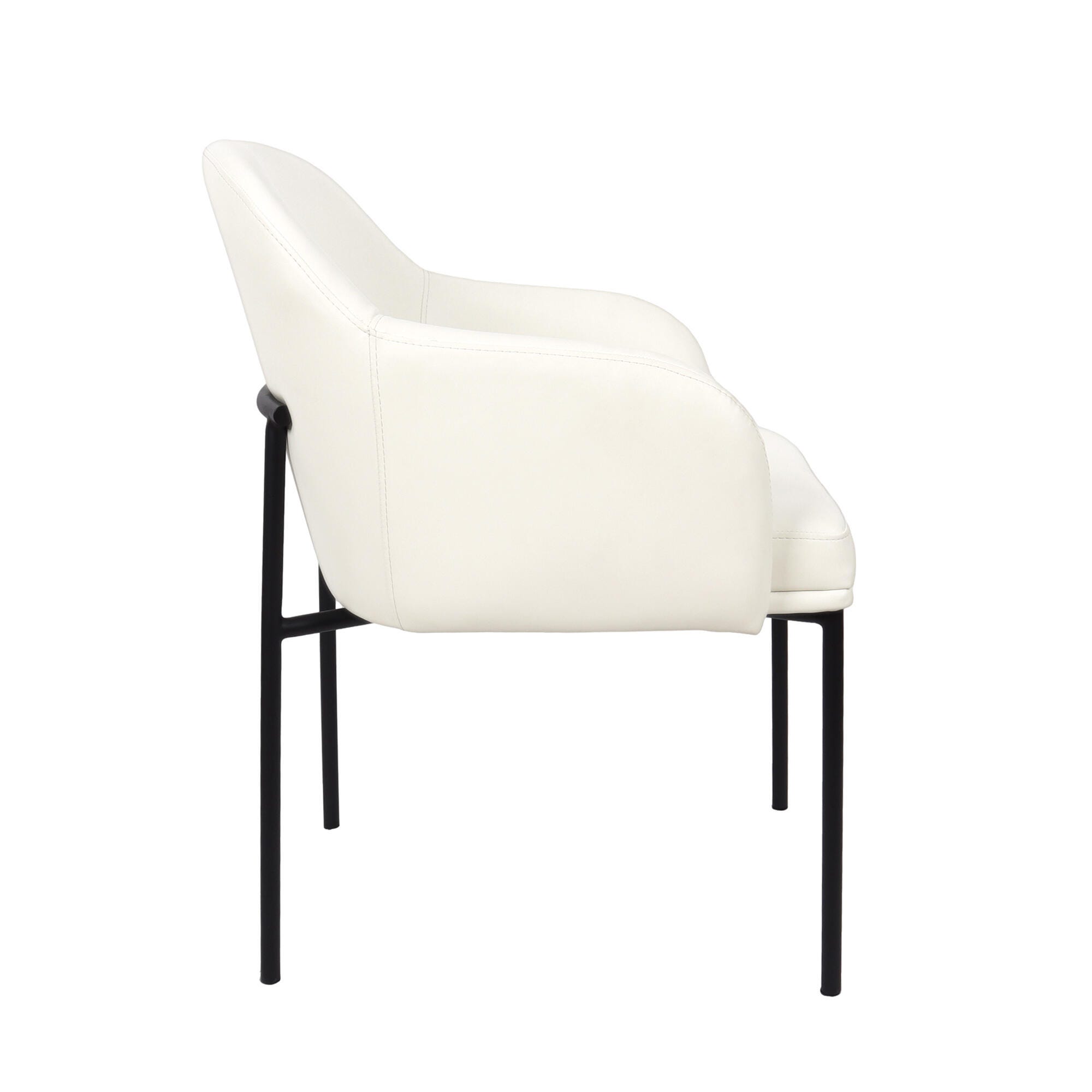 Manhattan Comfort Loft Dining Armchair (Set of 2), Ivory, large