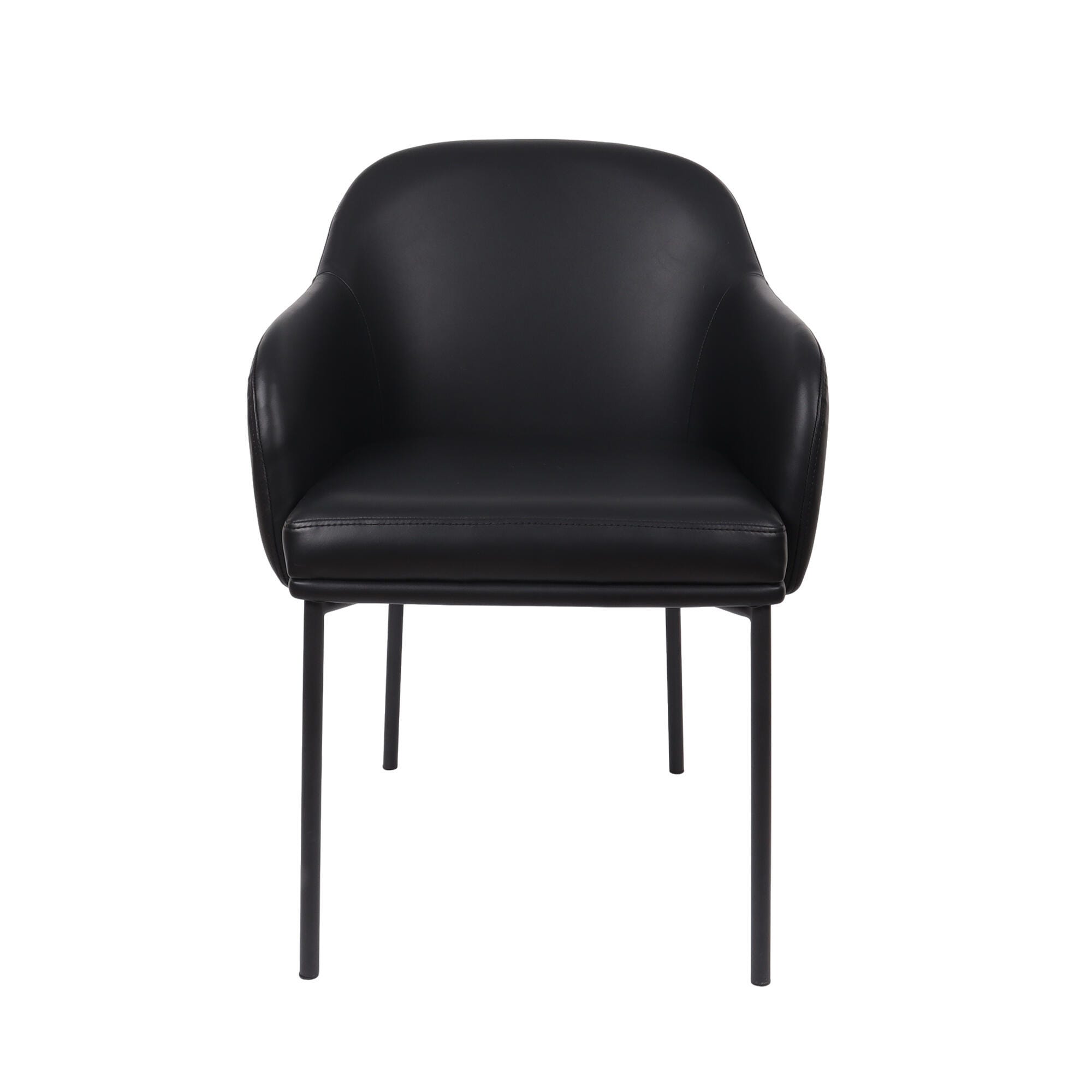 Manhattan Comfort Loft Dining Armchair (Set of 2), Black, large