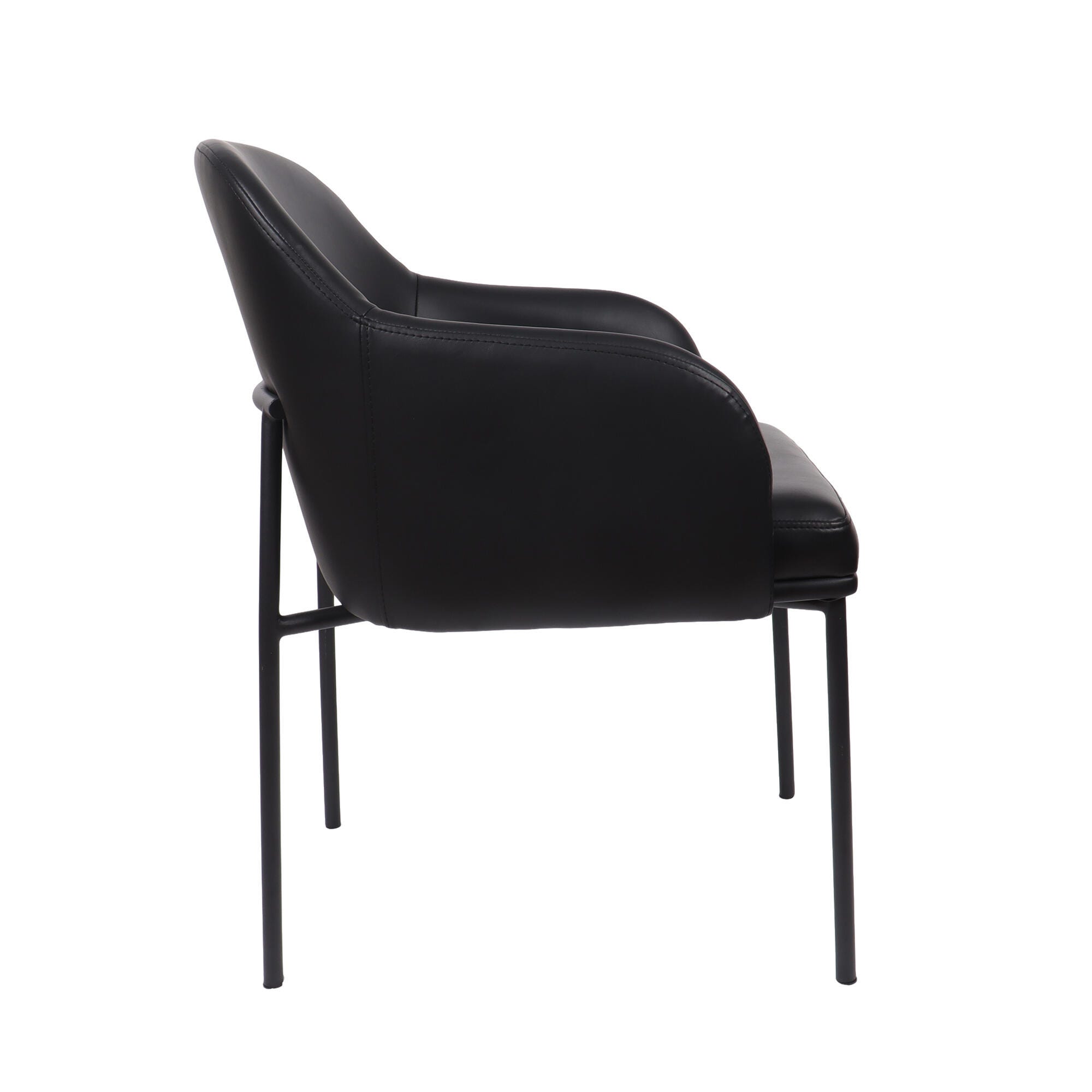 Manhattan Comfort Loft Dining Armchair (Set of 2), Black, large