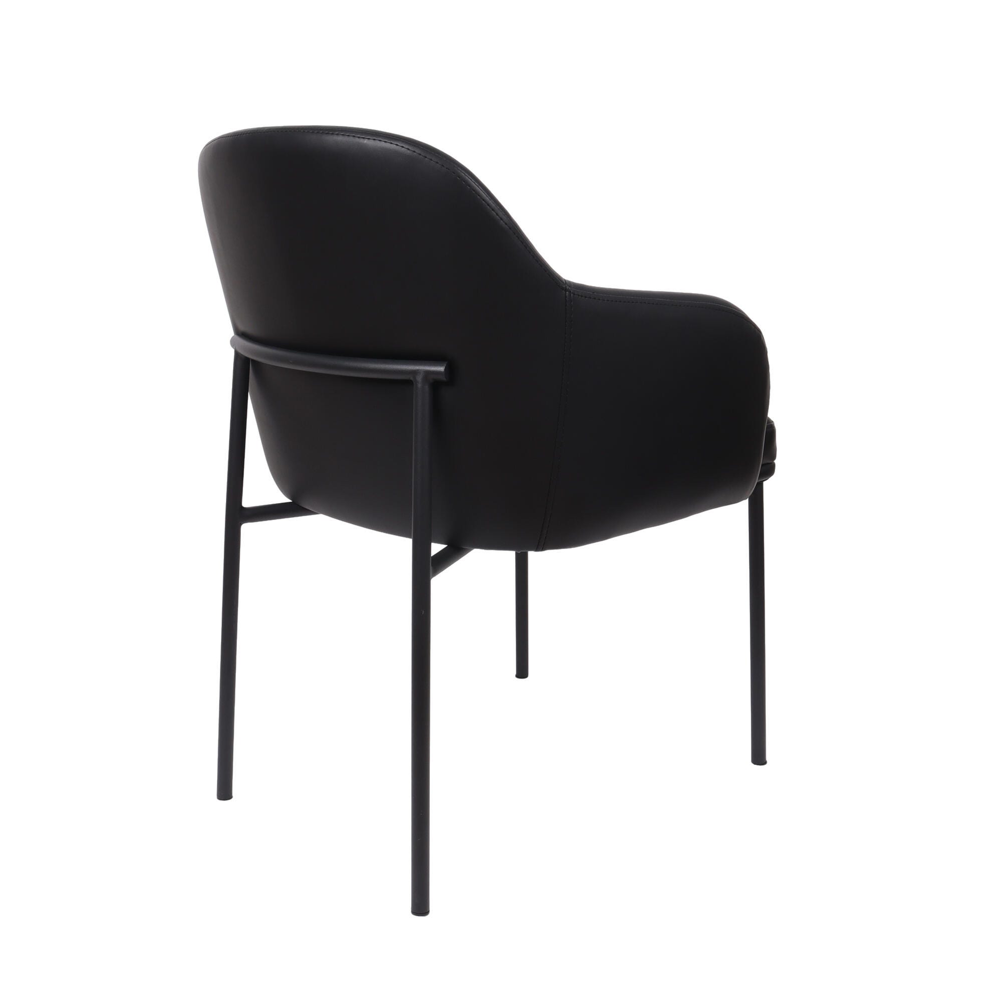 Manhattan Comfort Loft Dining Armchair (Set of 2), Black, large
