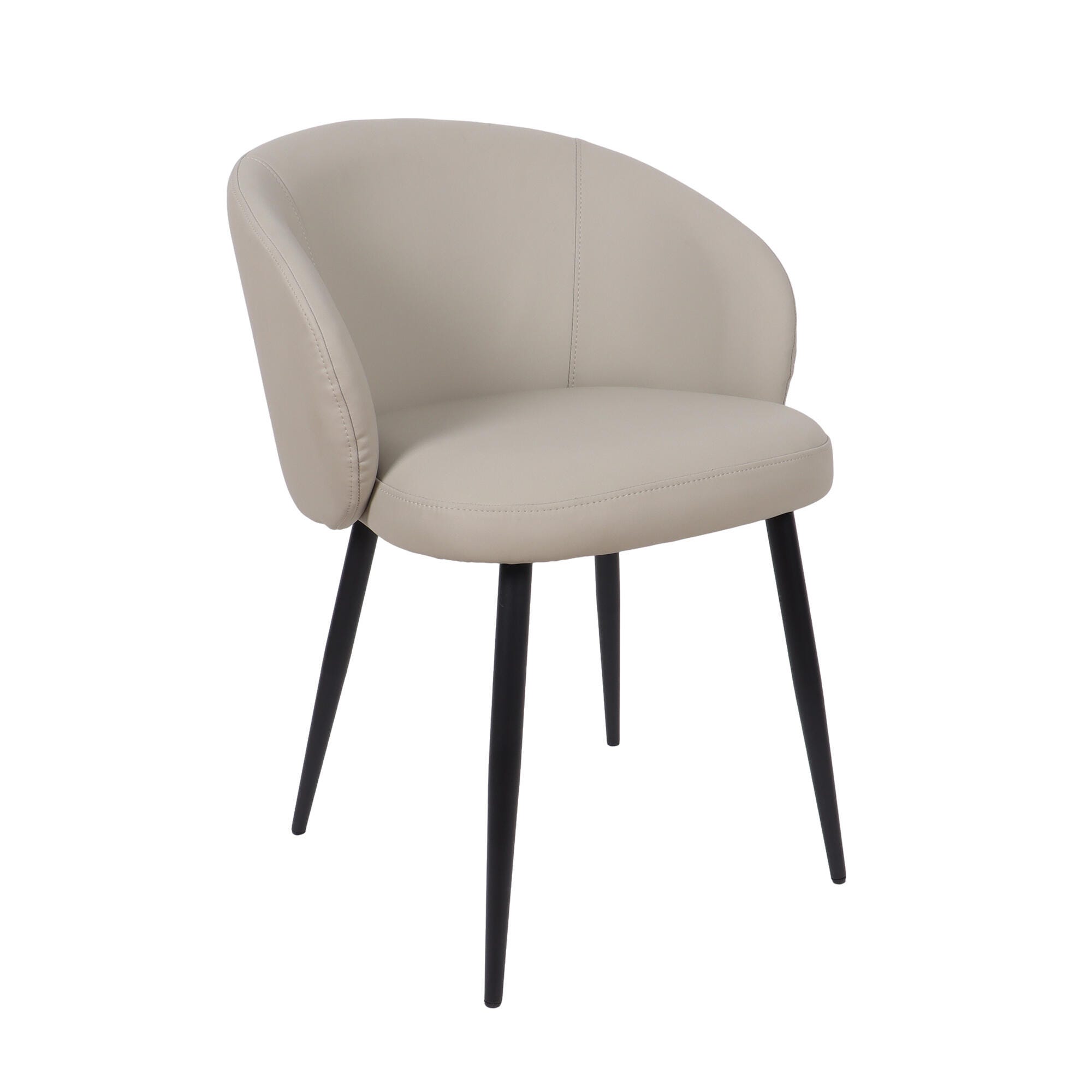 Manhattan Comfort Looma Side Chair (Set of 2), Stone Gray, large
