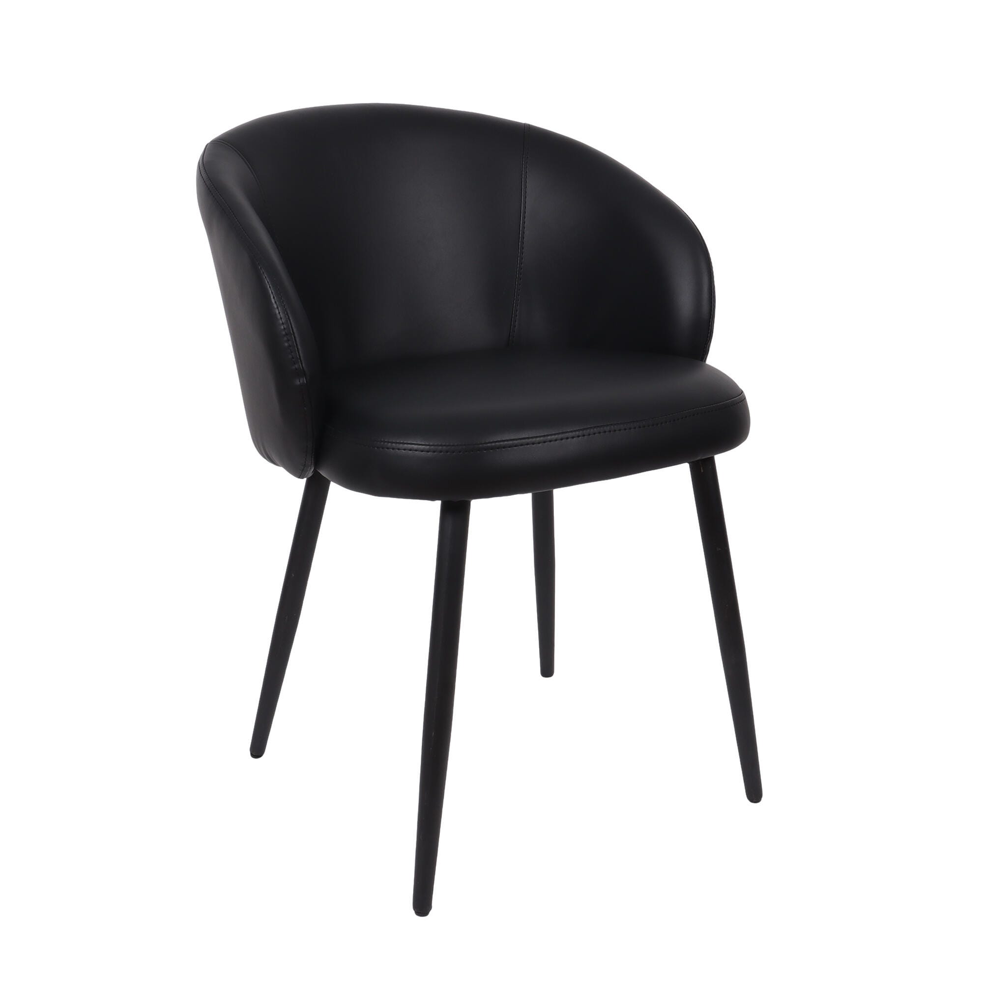 Manhattan Comfort Looma Side Chair (Set of 2), Black, large
