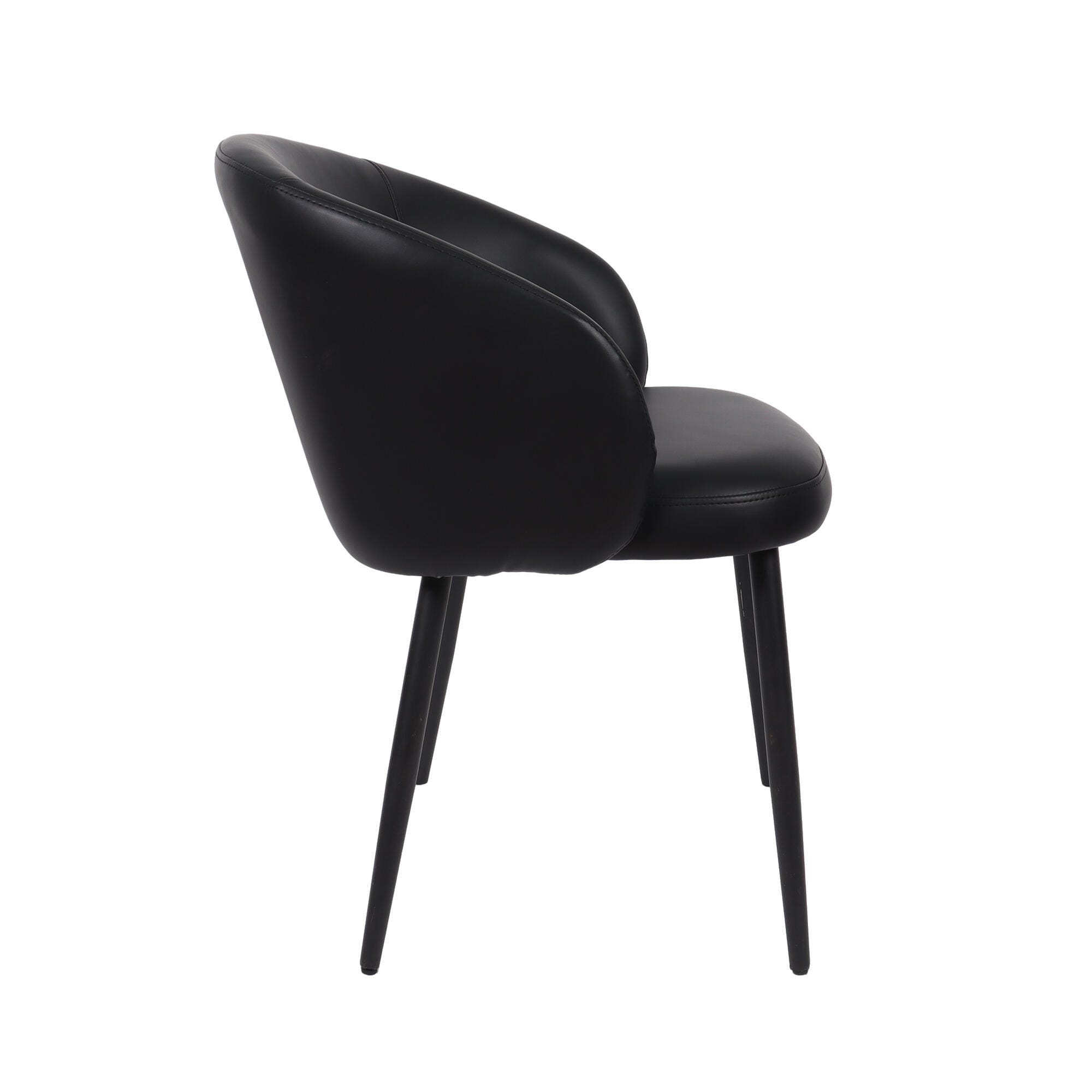 Manhattan Comfort Looma Side Chair (Set of 2), Black, large