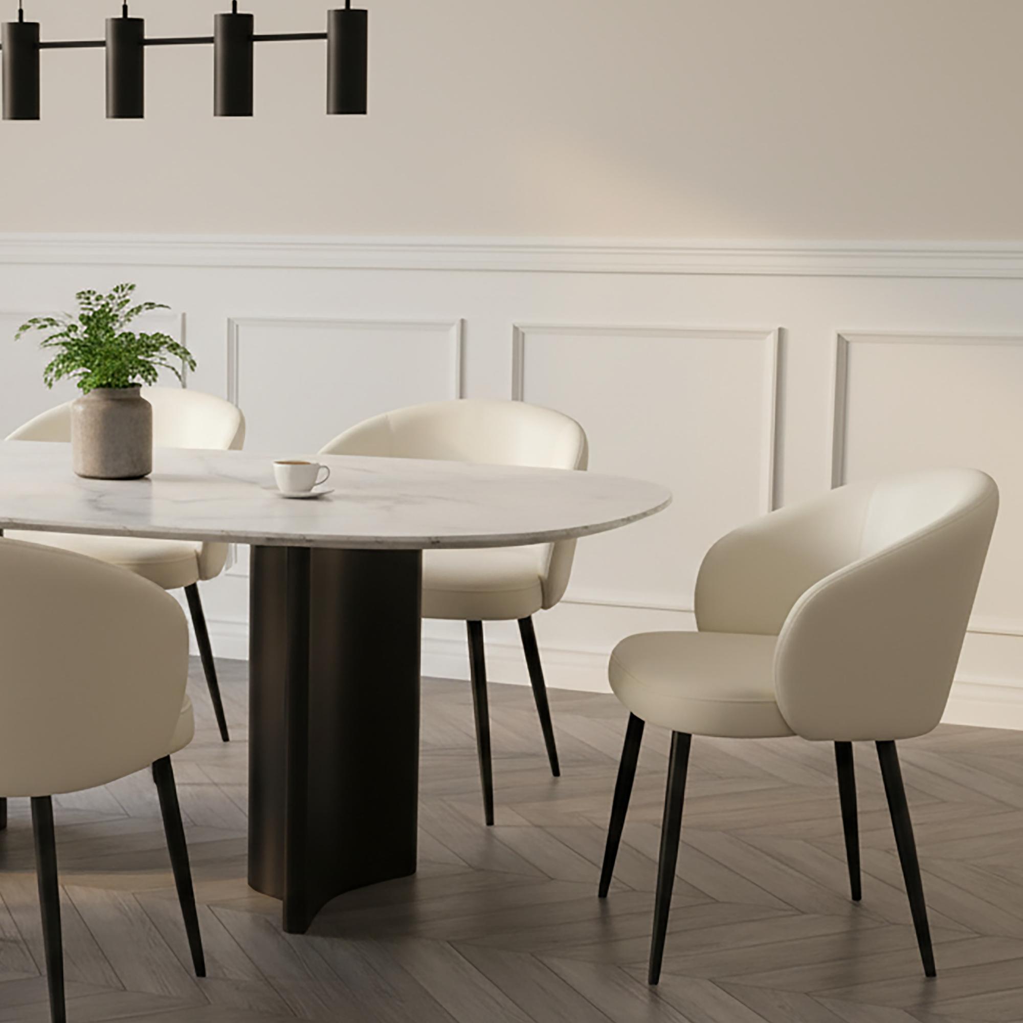Manhattan Comfort Looma Side Chair (Set of 2), Ivory, rollover