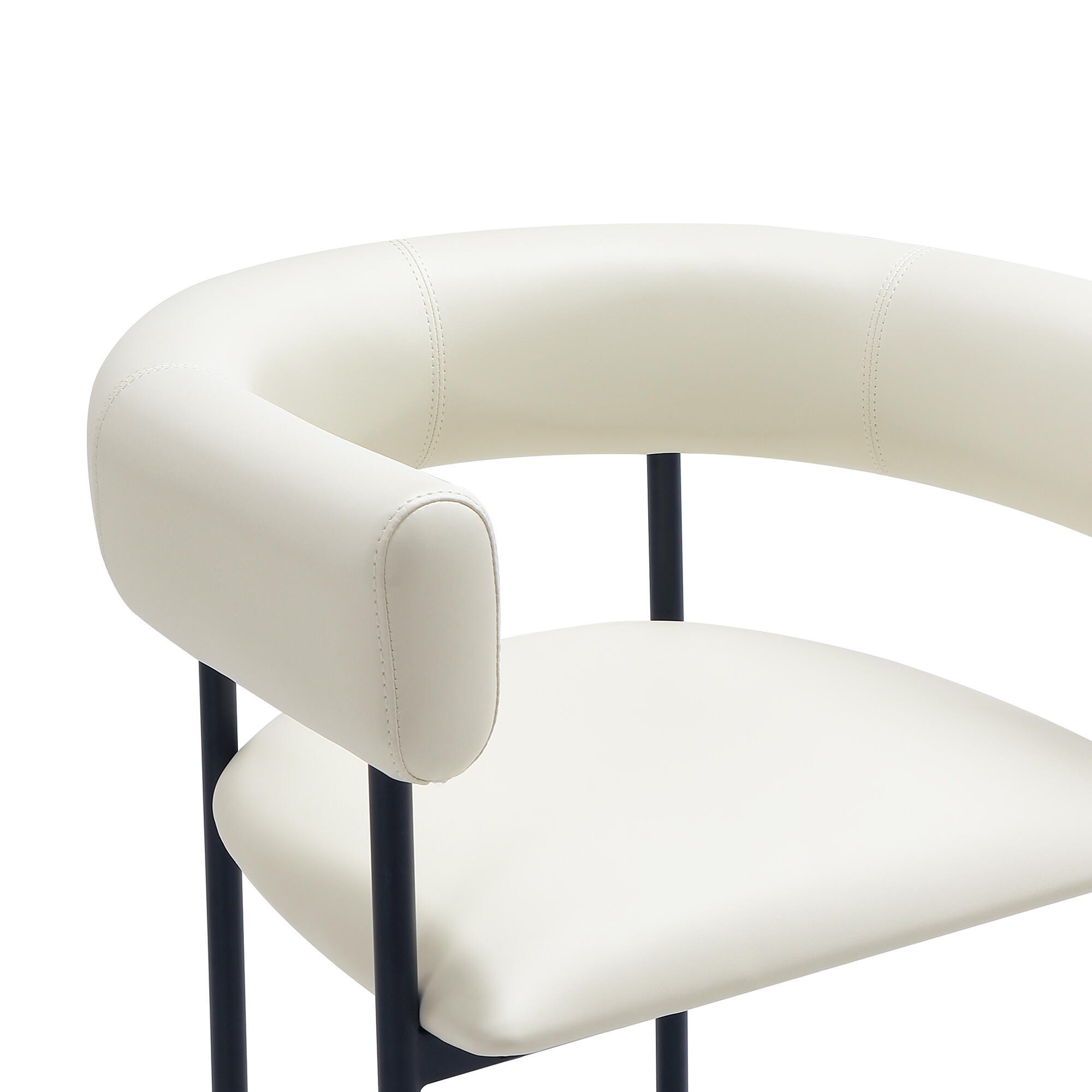 Manhattan Comfort Onda Counter Height Bar Stool, Ivory, large