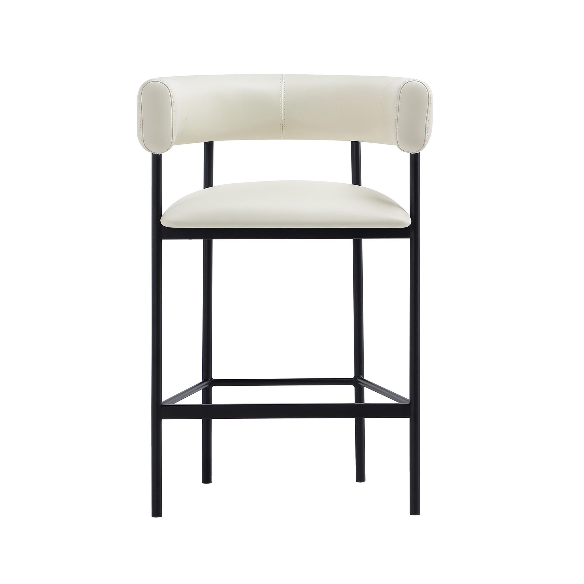 Manhattan Comfort Onda Counter Height Bar Stool, Ivory, large