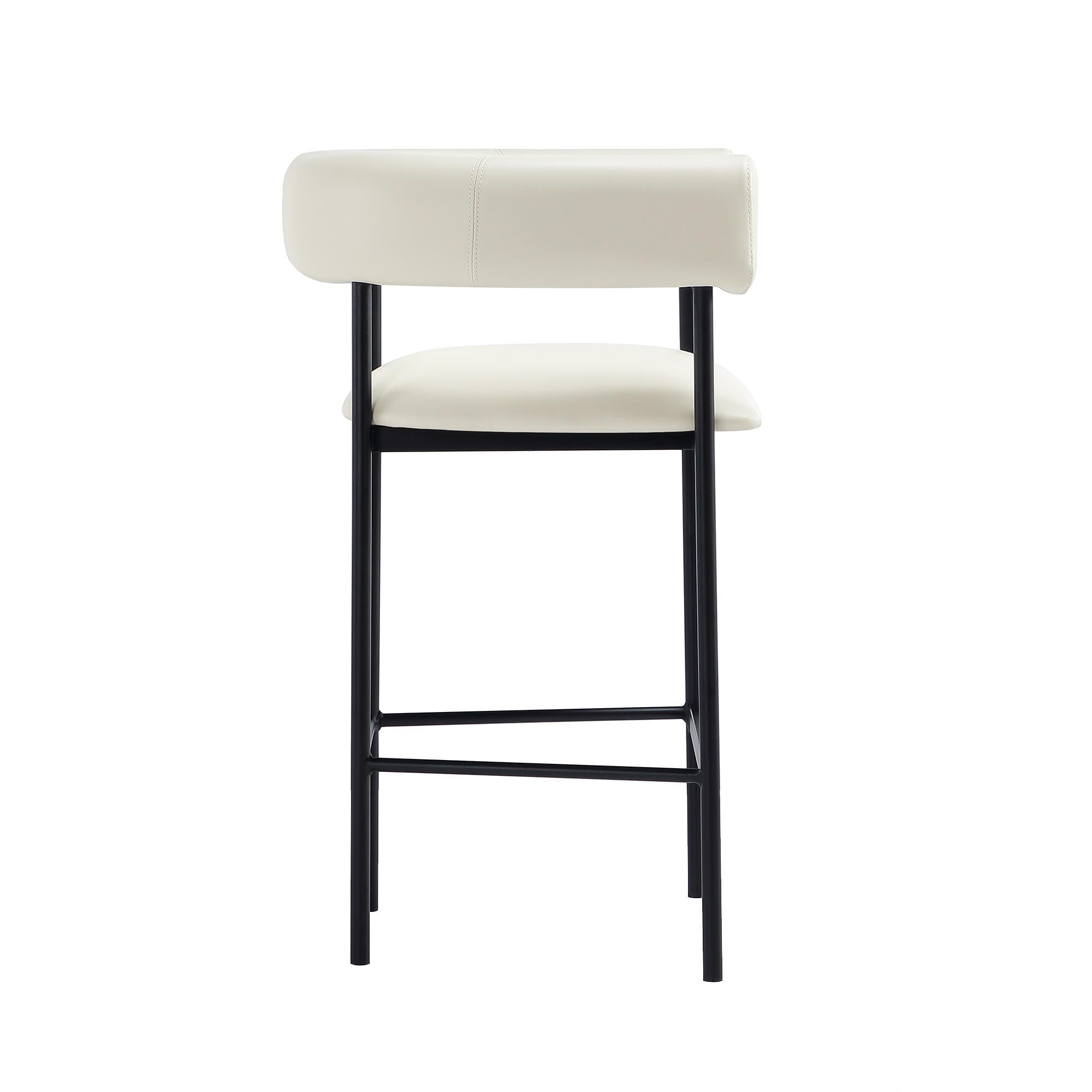 Manhattan Comfort Onda Counter Height Bar Stool, Ivory, large
